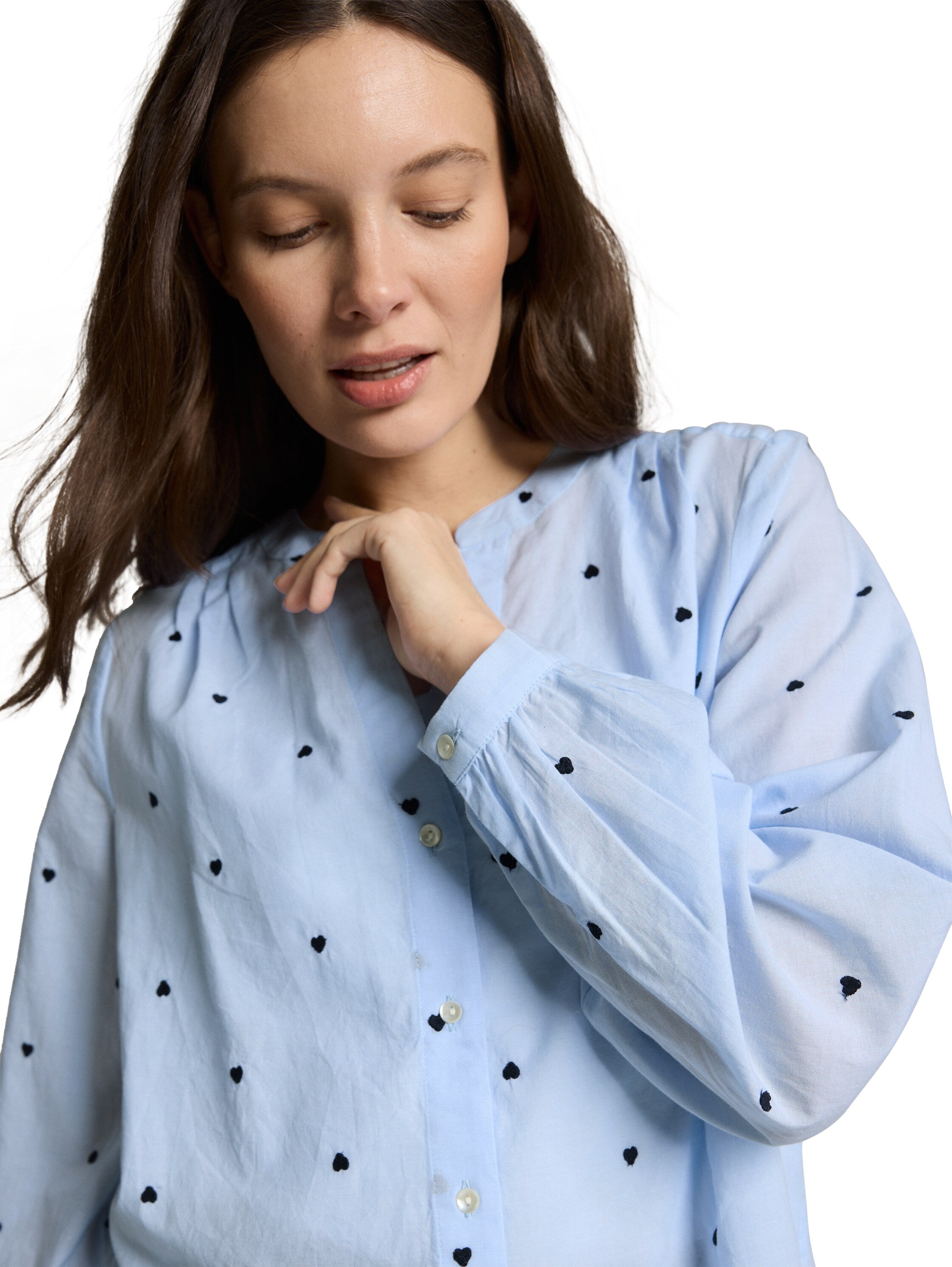 Tom Tailor Buttoned Blue Blouse