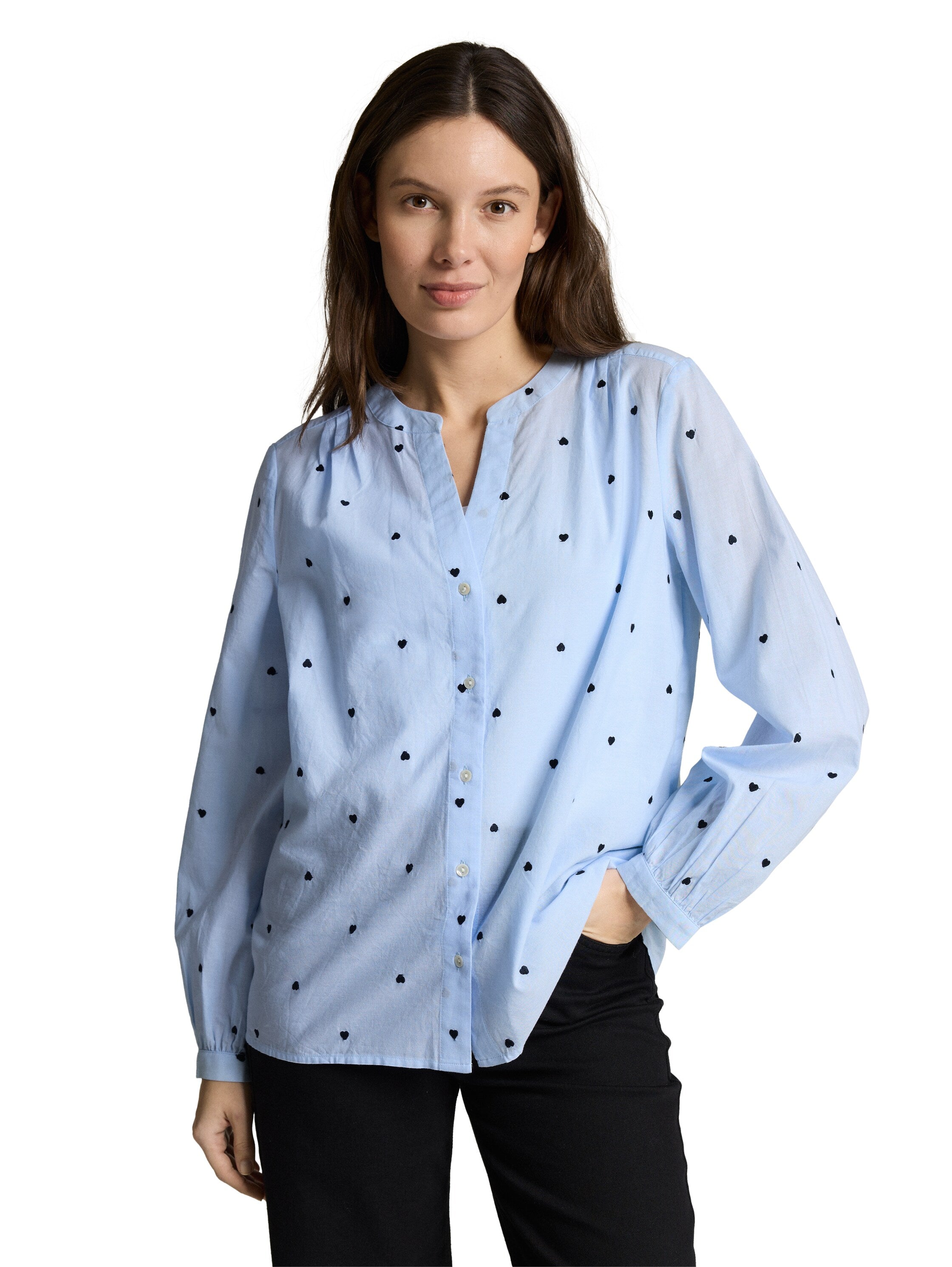 Tom Tailor Buttoned Blue Blouse