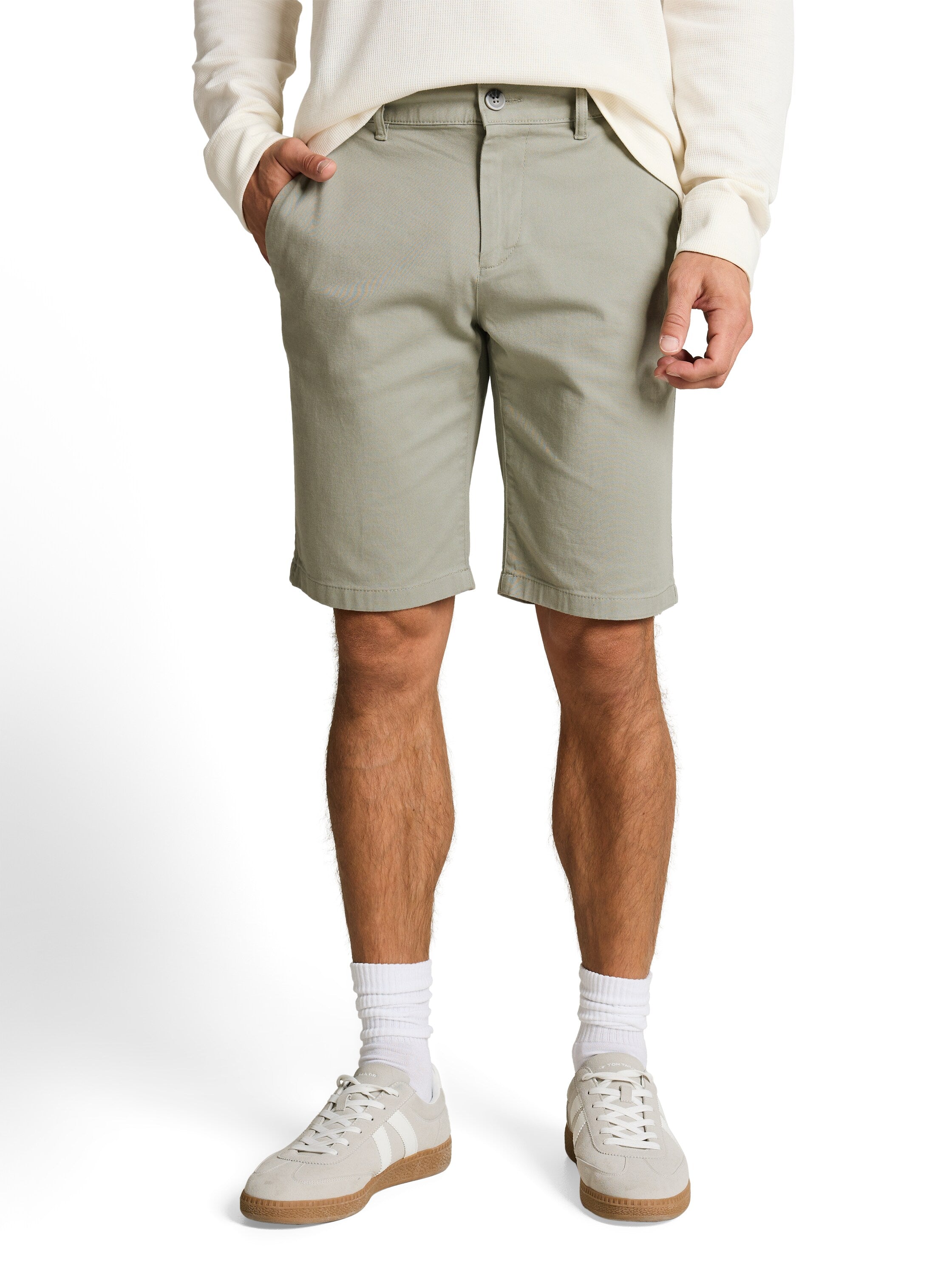 Tom Tailor Greyish Olive Chino Shorts