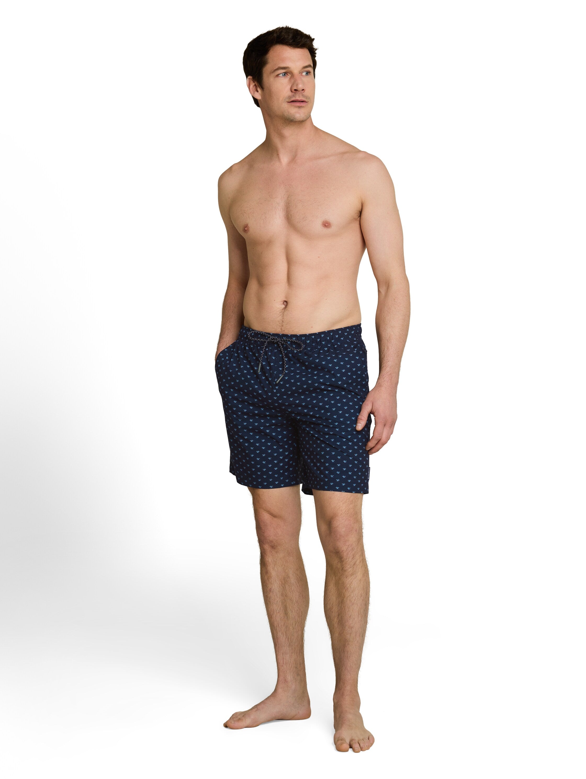 Tom Tailor Navy Regular Fit Swim Short With Design