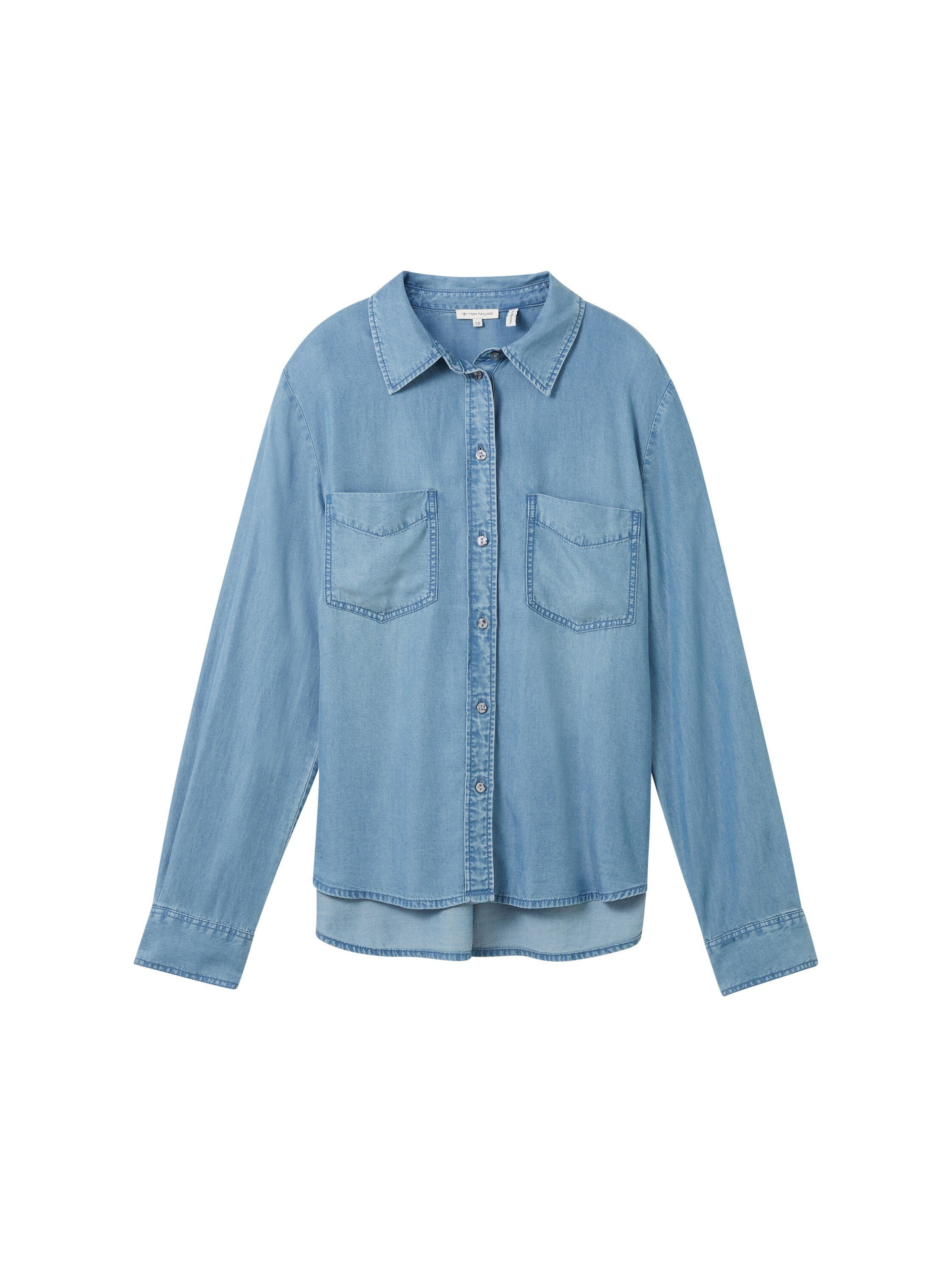 Tom Tailor Light Blue Denim Shirt With Button To Close
