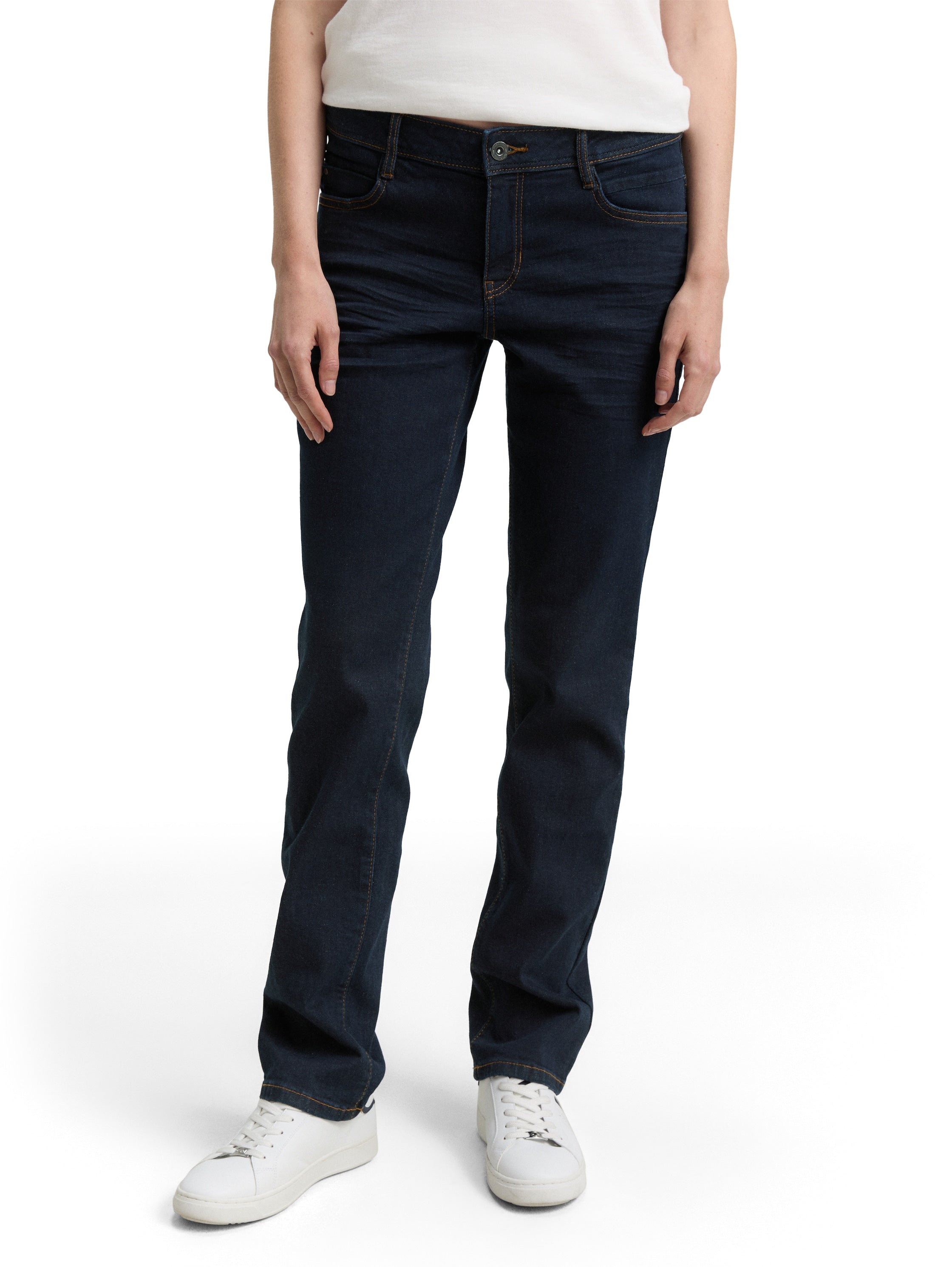 Tom Tailor Rinsed Blue Straight Cropped Denim Jeans
