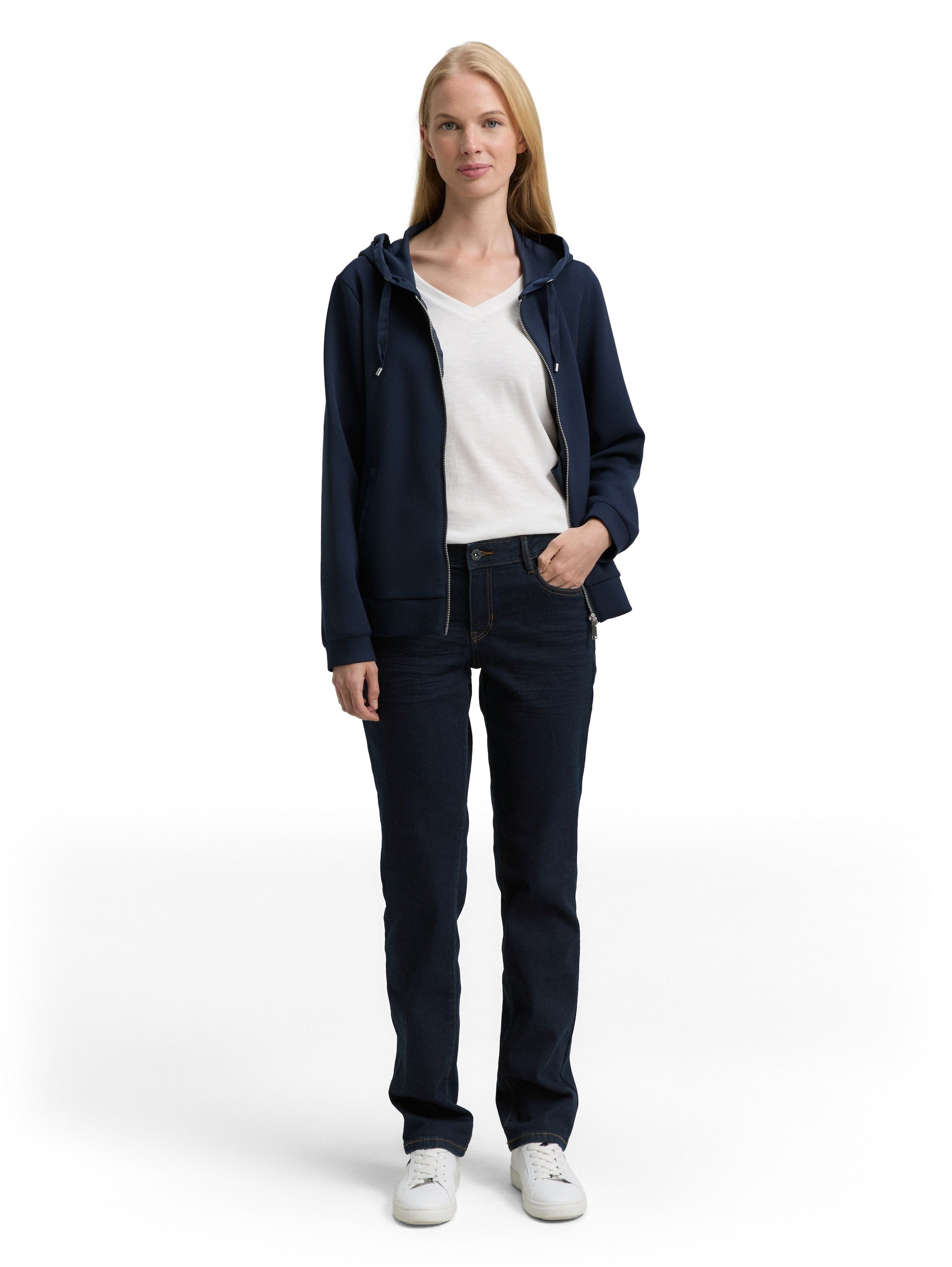 Tom Tailor Rinsed Blue Straight Cropped Denim Jeans