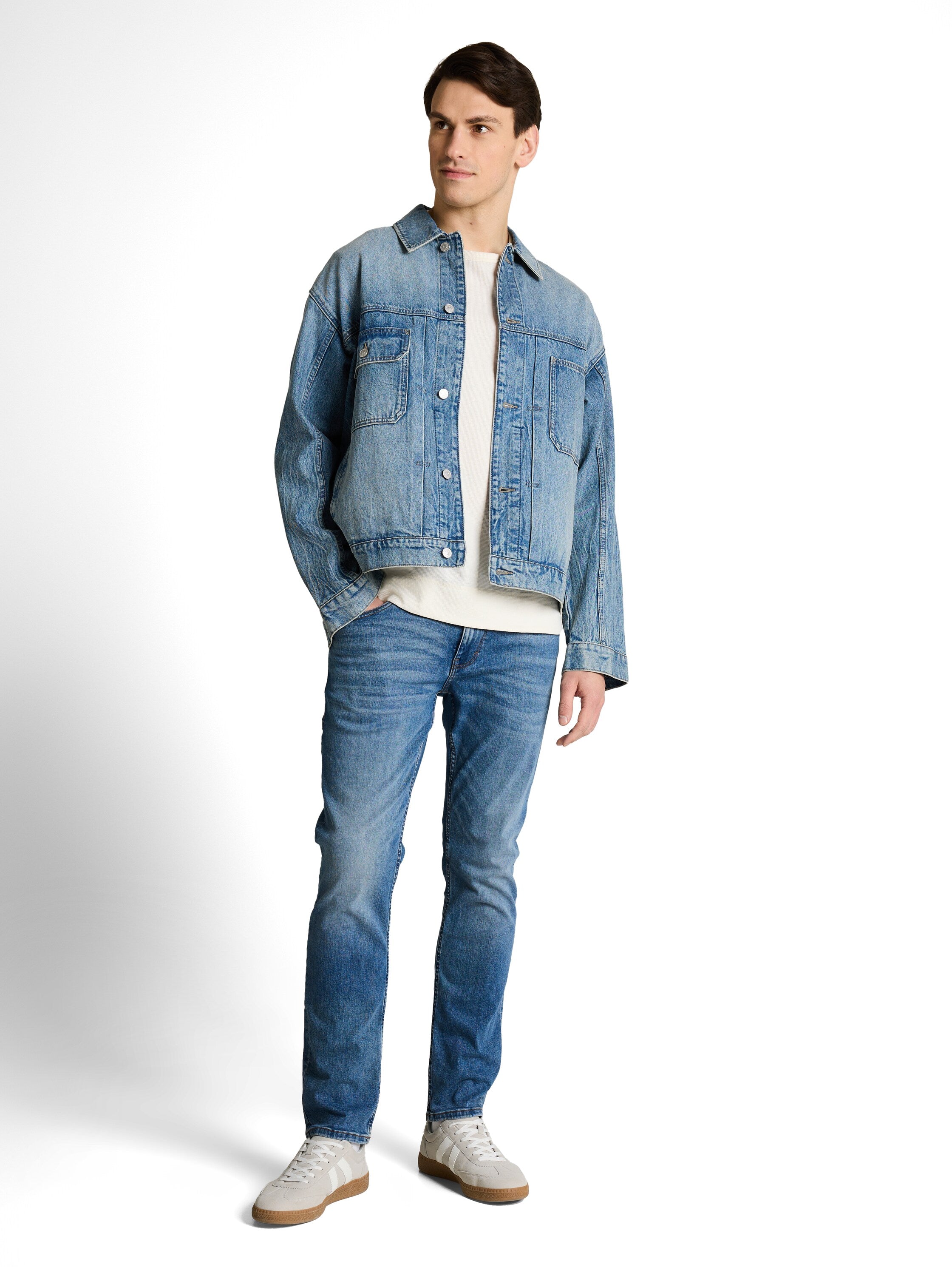 Tom Tailor Straight Blue Jeans With Super-Stretch