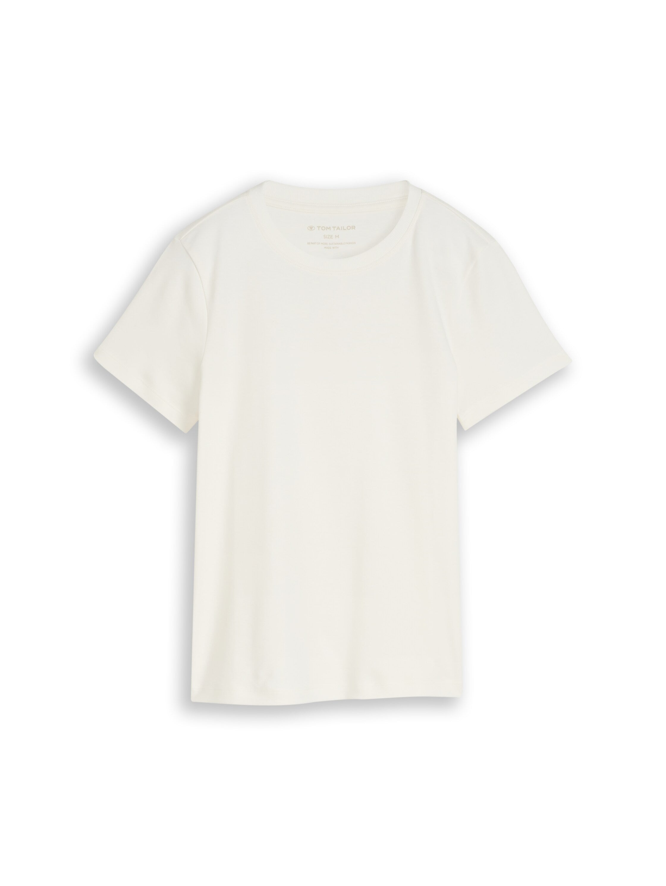 Tom Tailor White Basic Cotton T-Shirt