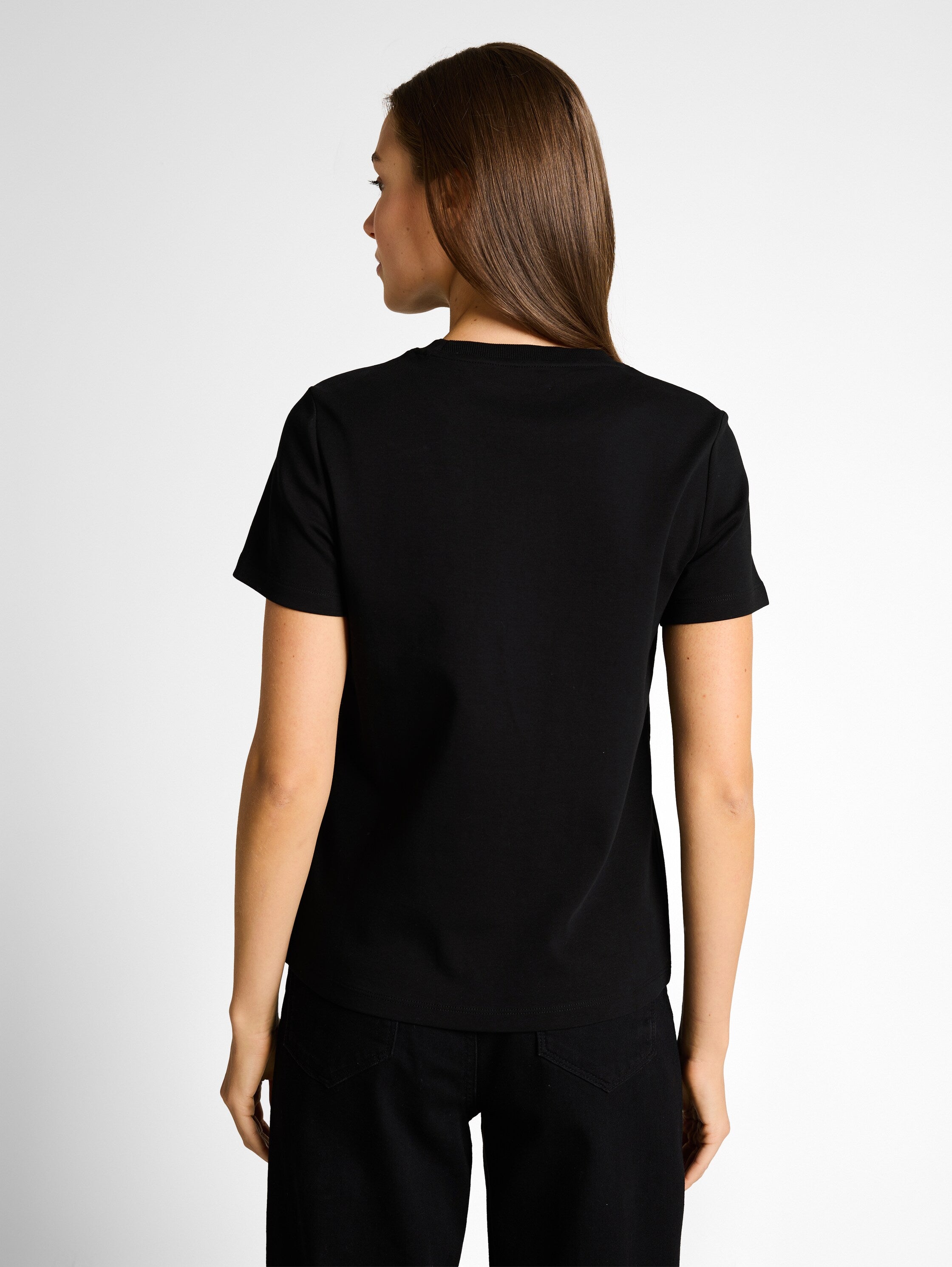 Tom Tailor Black Basic Cotton T-Shirt