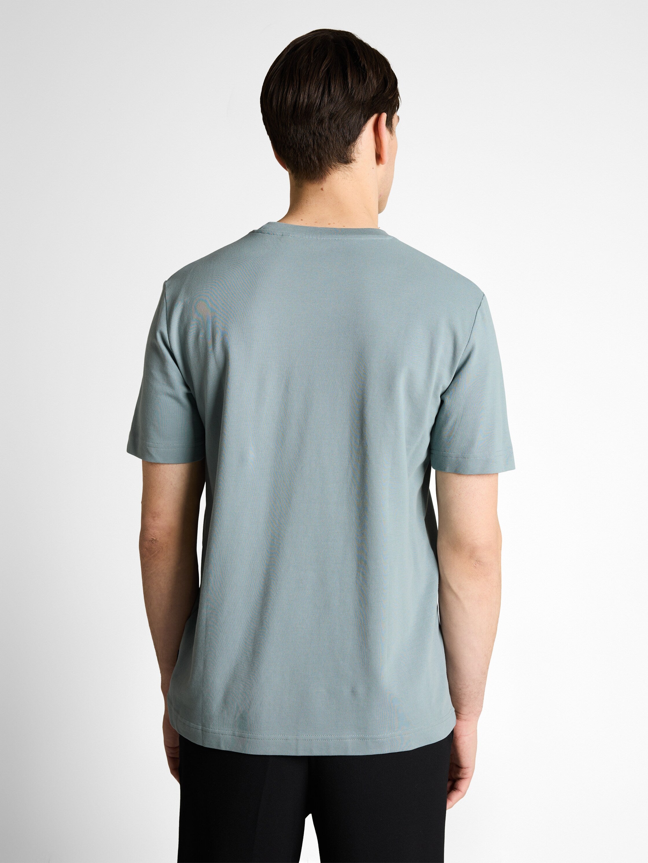 Tom Tailor Grey Mint Round Neck Cotton Basic T-Shirt