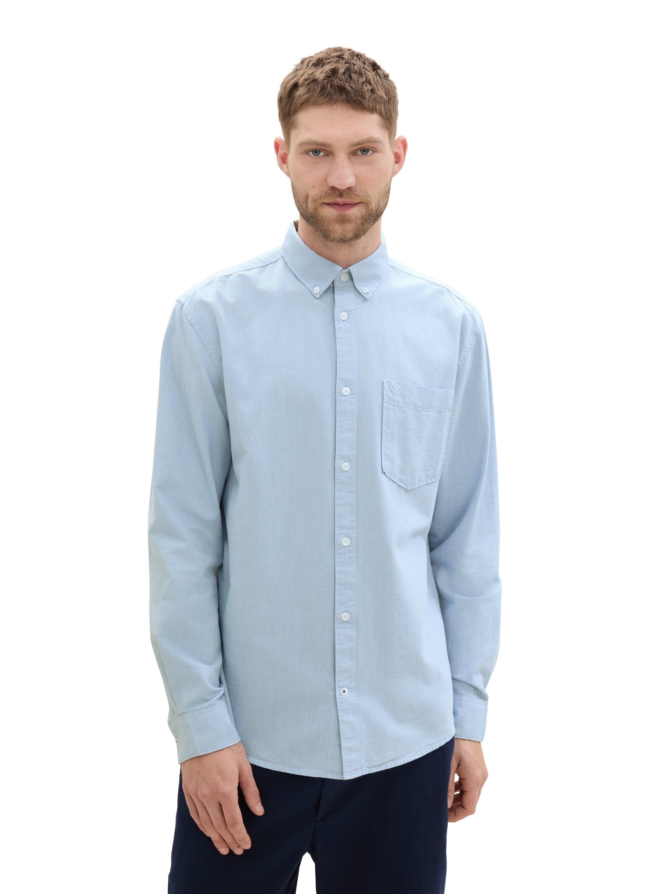 Tom Tailor Regular Fit Blue Shirt with Breast Pocket