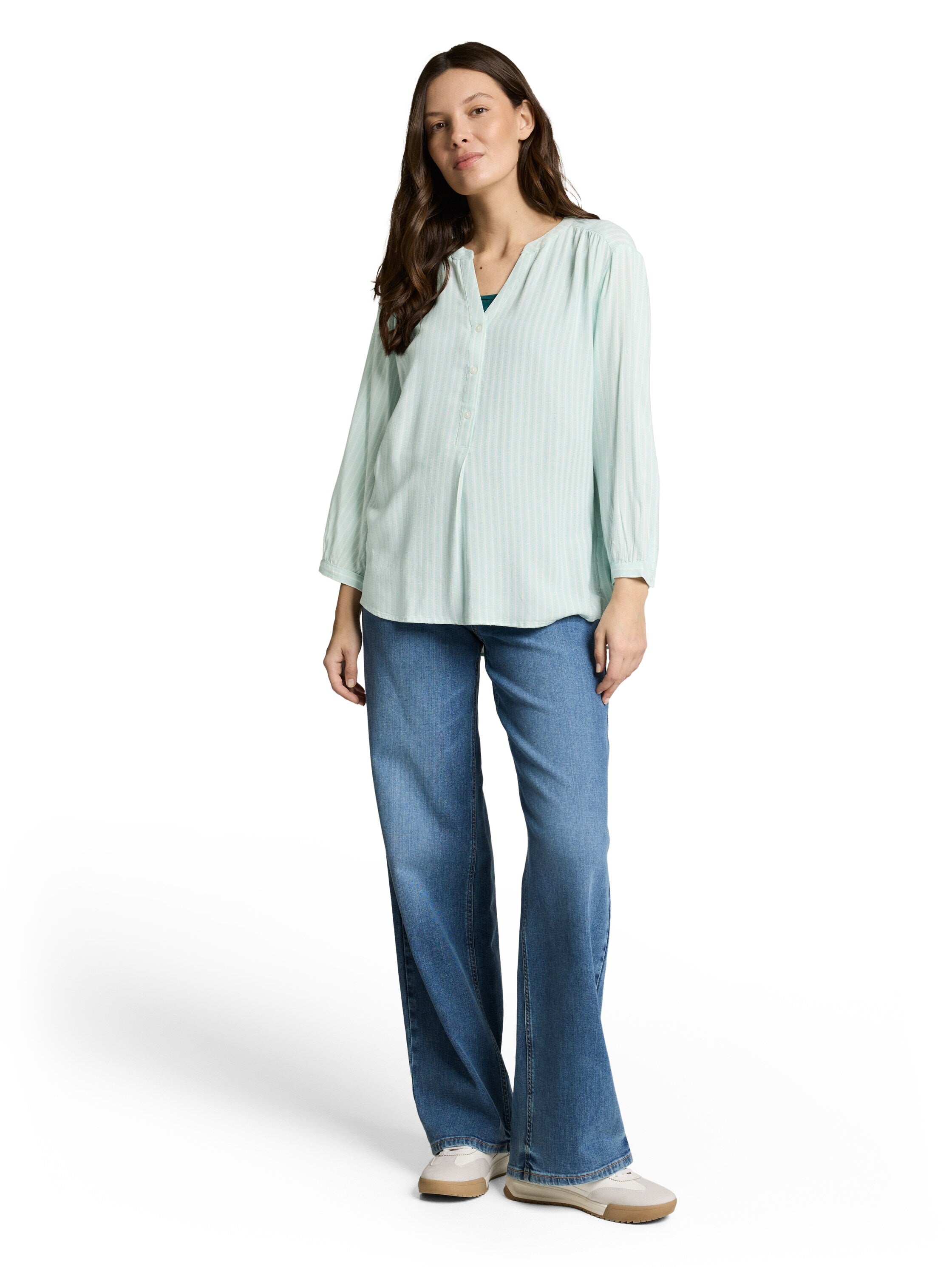 Tom Tailor Mint Green Striped Blouse