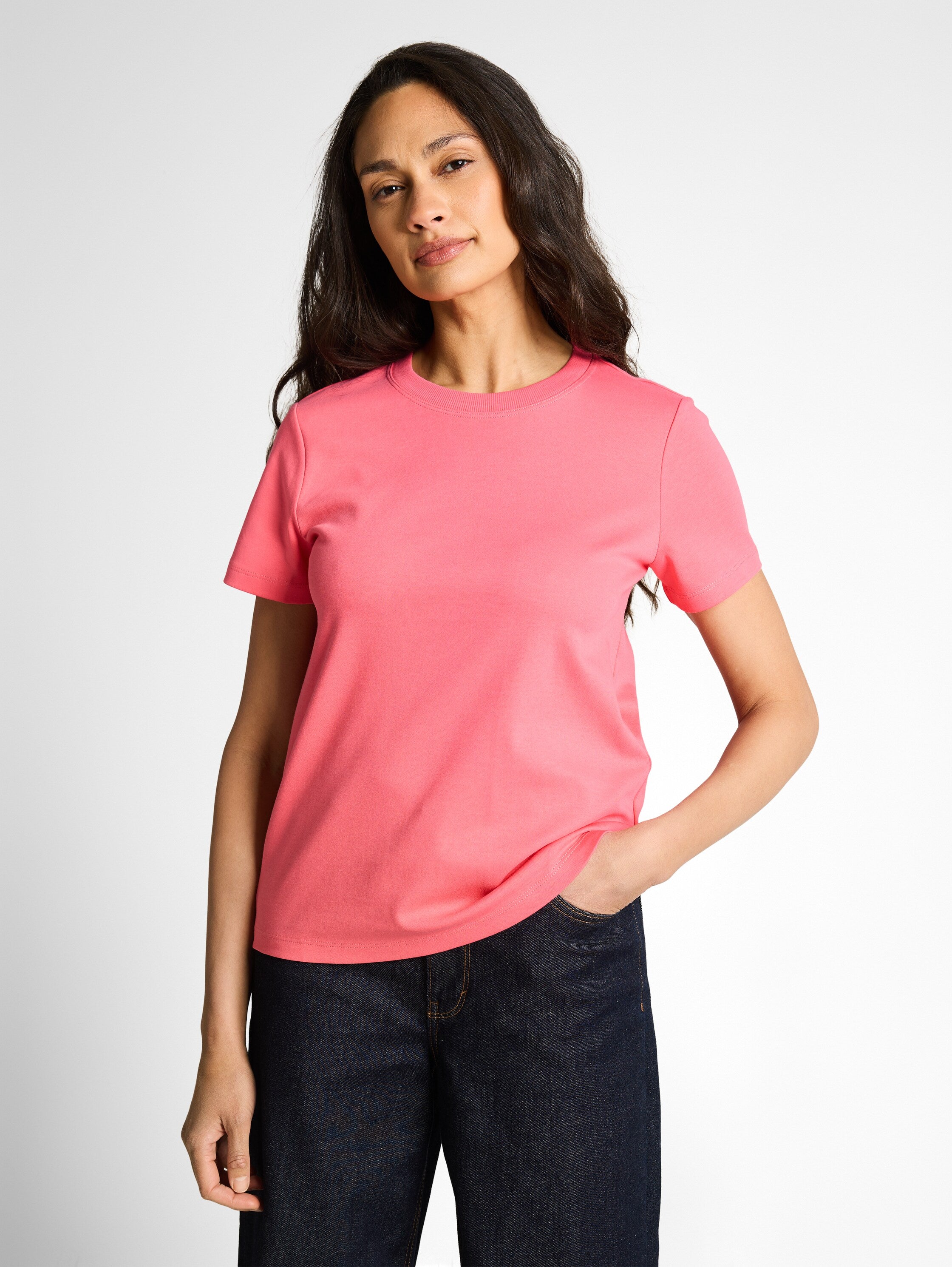 Tom Tailor Pink Basic Cotton T-Shirt