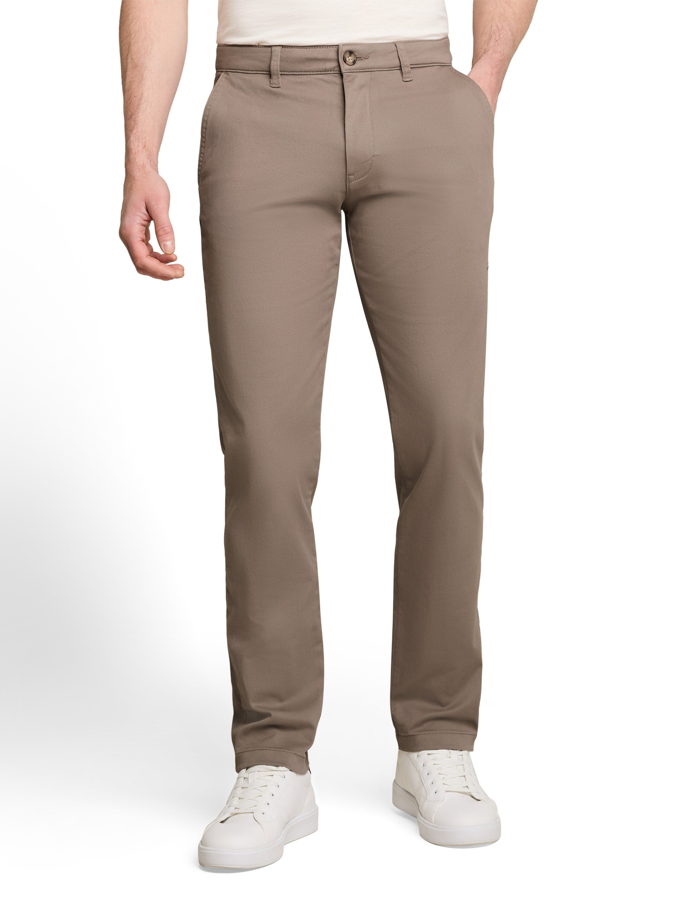 Tom Tailor Driftwood Taupe Regular Fit Chino Pants