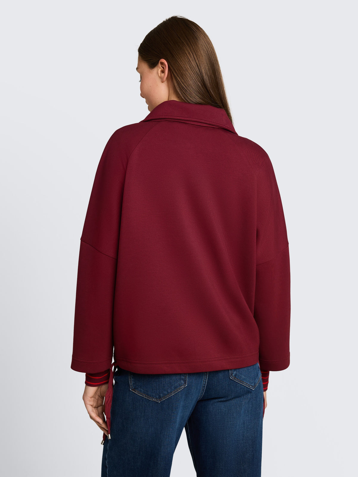 Tom Tailor Purple Boxy-Fit Scuba Sweatshirt With Pockets