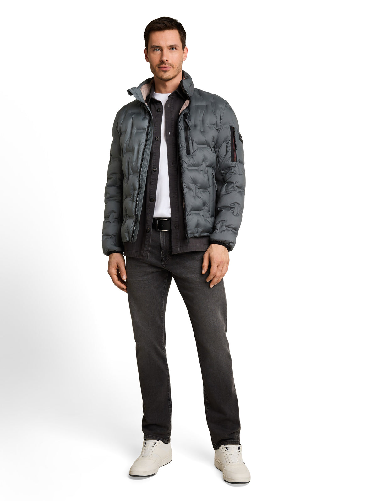 Tom Tailor Darkest Olive Water-Repellent Jacket With Stow-Away Hood