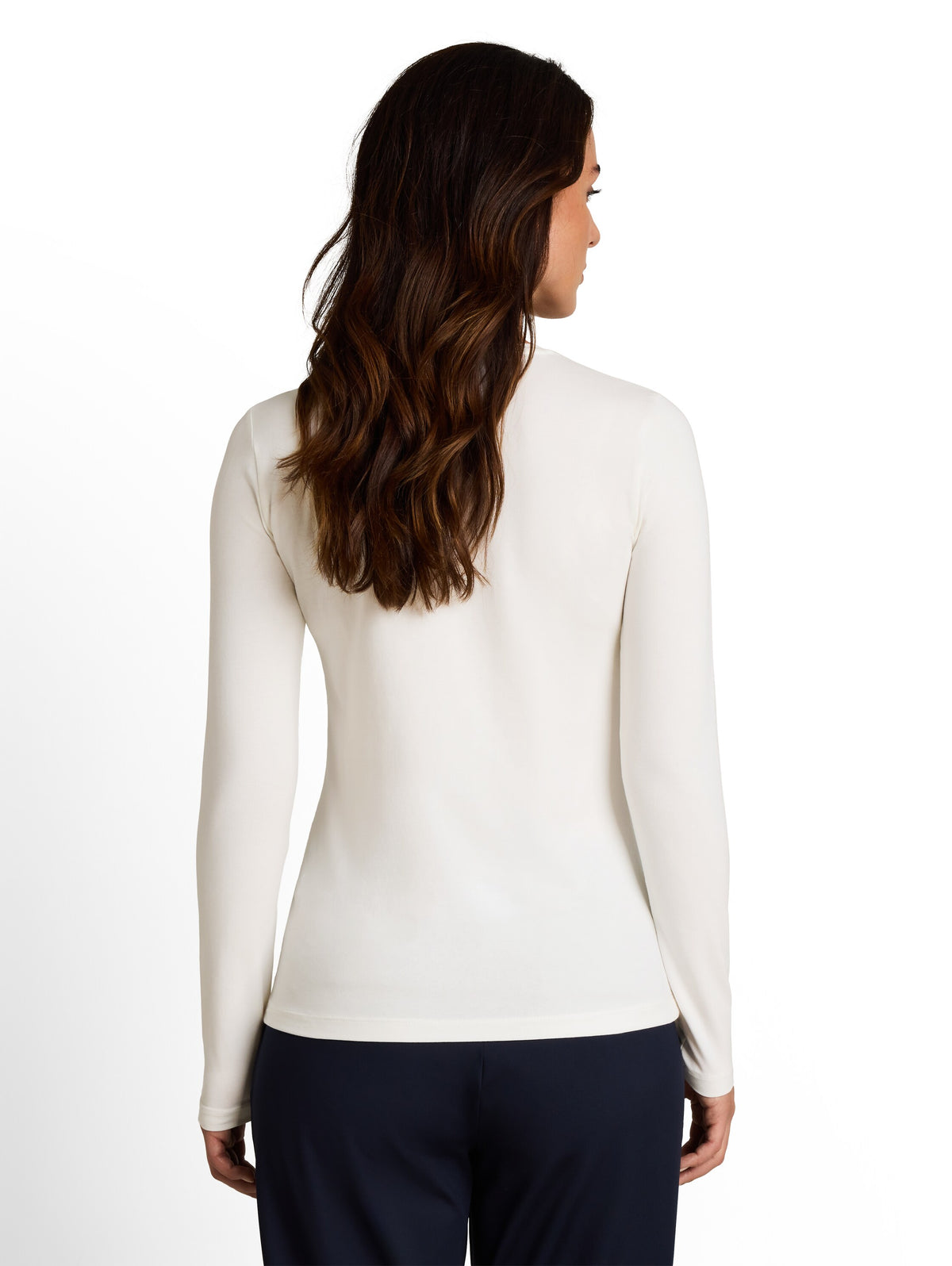 Tom Tailor White Slim-fit Top With Logo Print