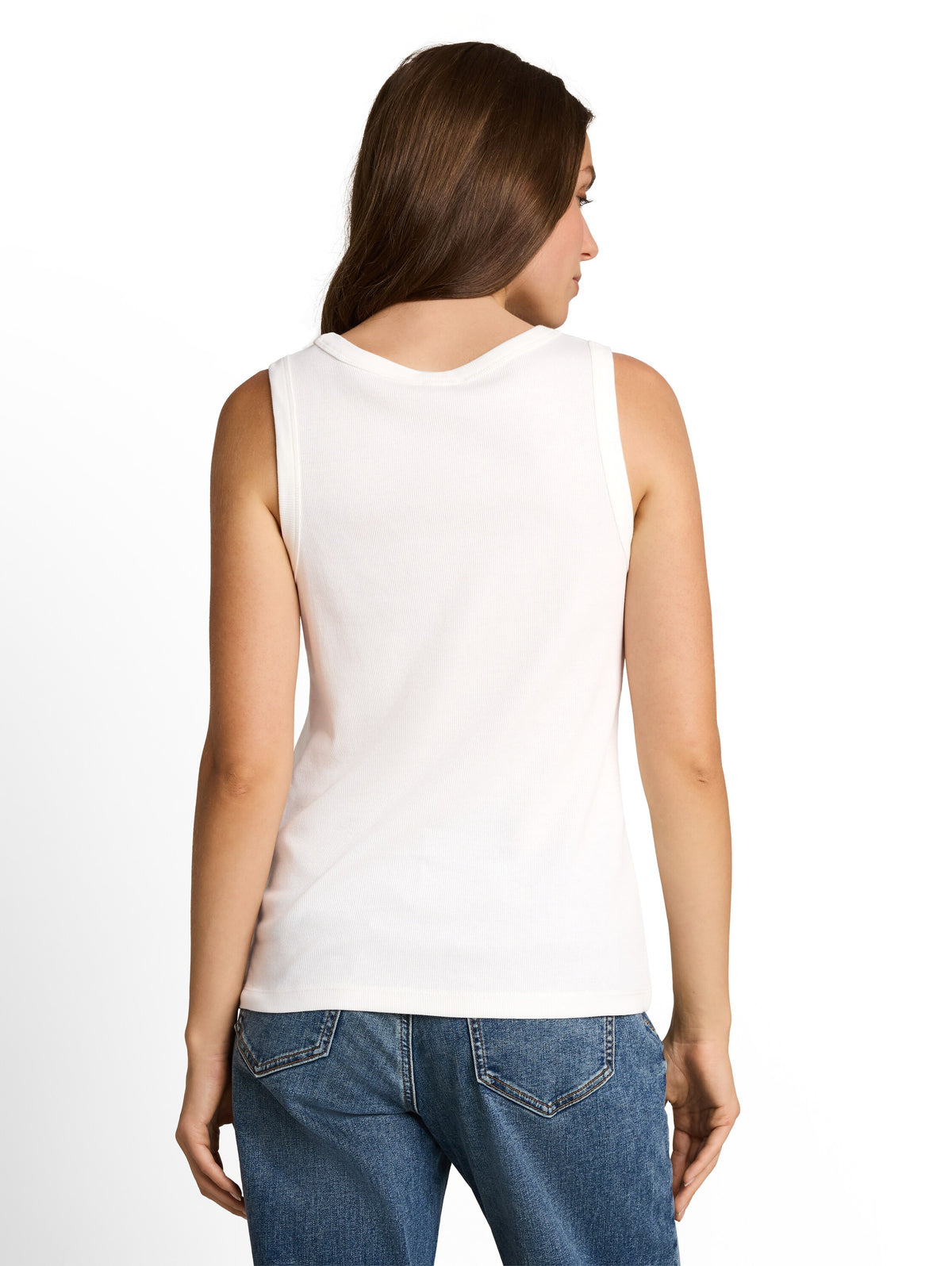 Tom Tailor White Sleeveless Top