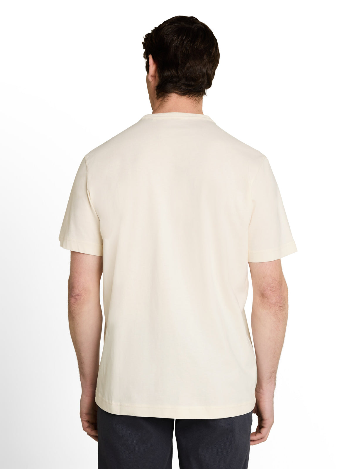 Tom Tailor Gardenia White Cotton T-Shirt with Chest Pocket