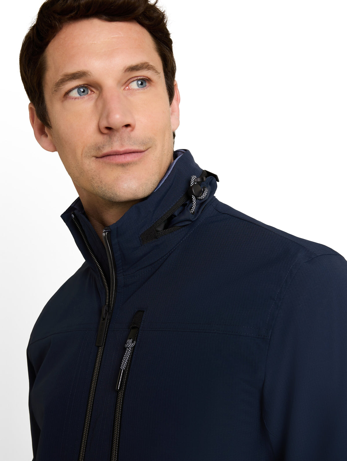 Tom Tailor Sky Captain Blue Blouson Jacket with Stow-Away Hood