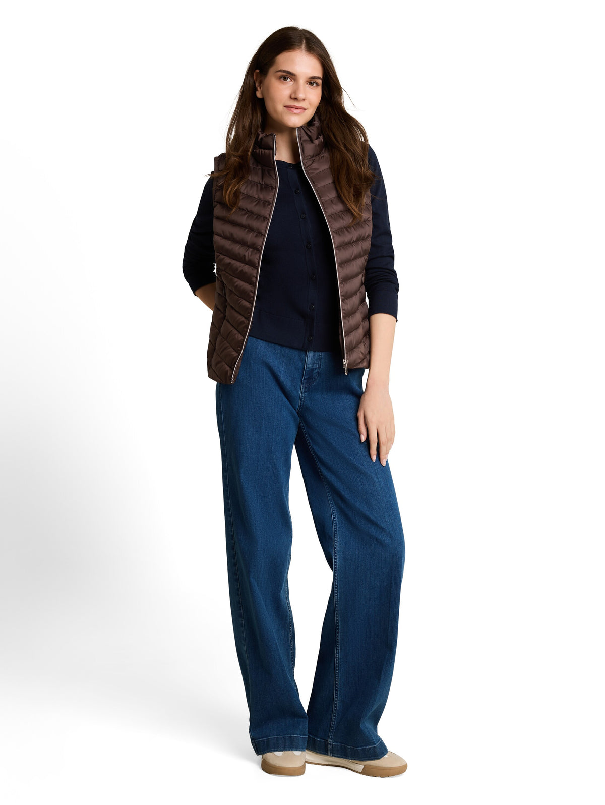 Tom Tailor Brown Vest Optimal Fit and High Wearing Comfort