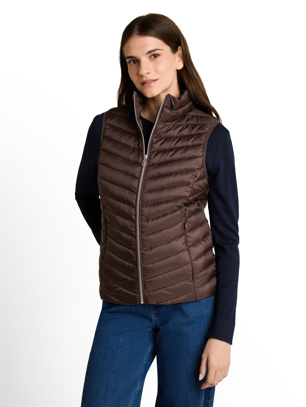 Tom Tailor Brown Vest Optimal Fit and High Wearing Comfort