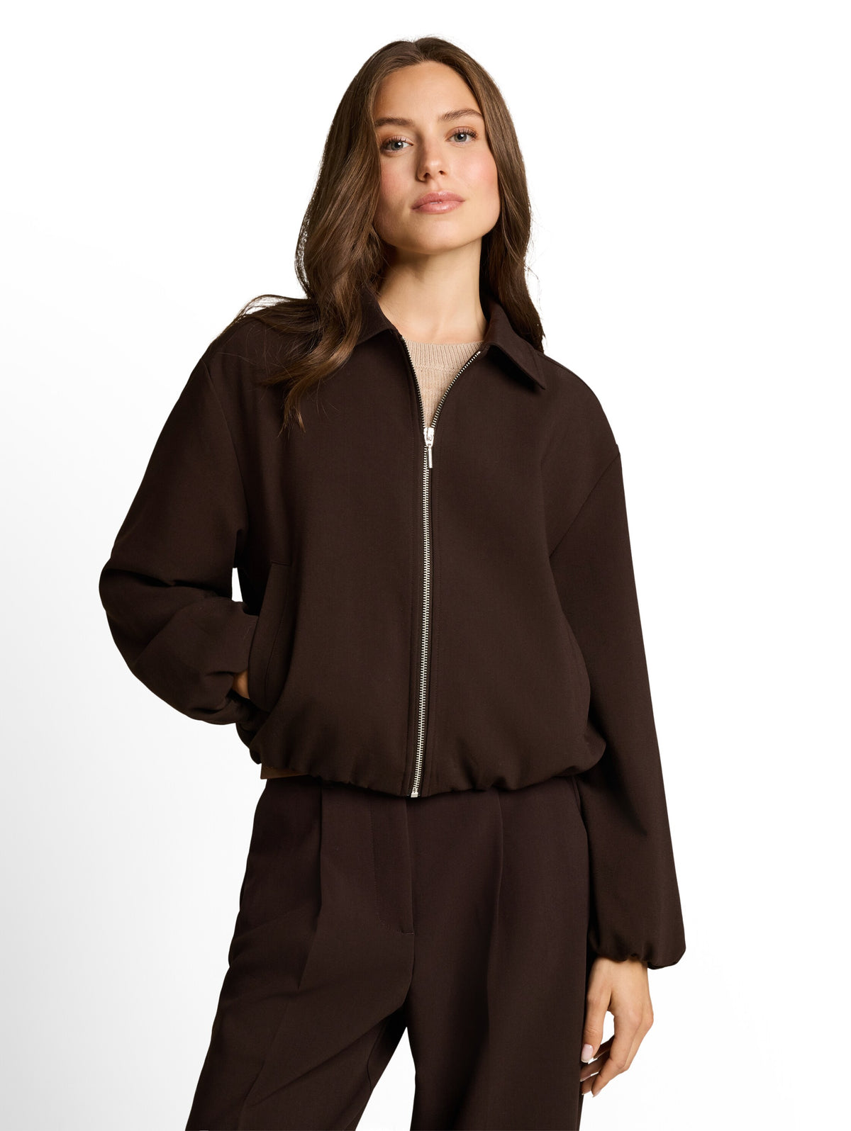 Tom Tailor Brown Loose fit blouson jacket