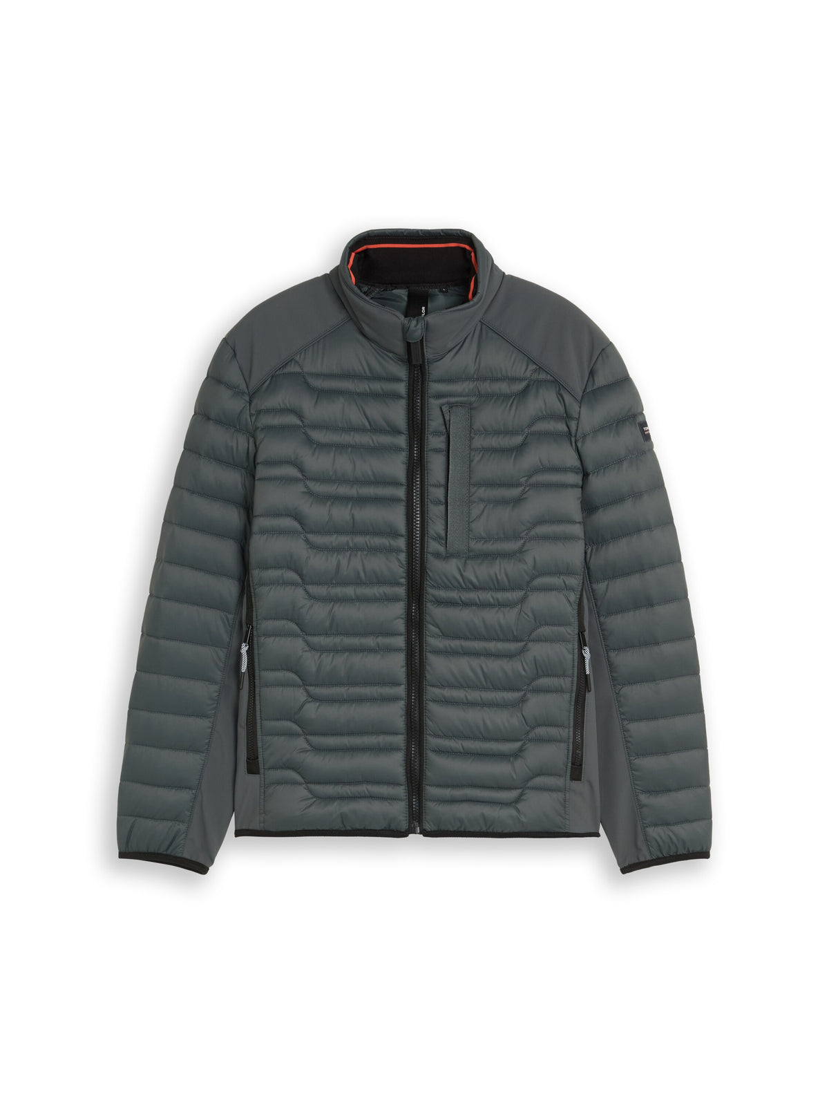 Tom Tailor Darkest Olive Water-Repellent Jacket With Stand-Up Collar & Zip Pockets