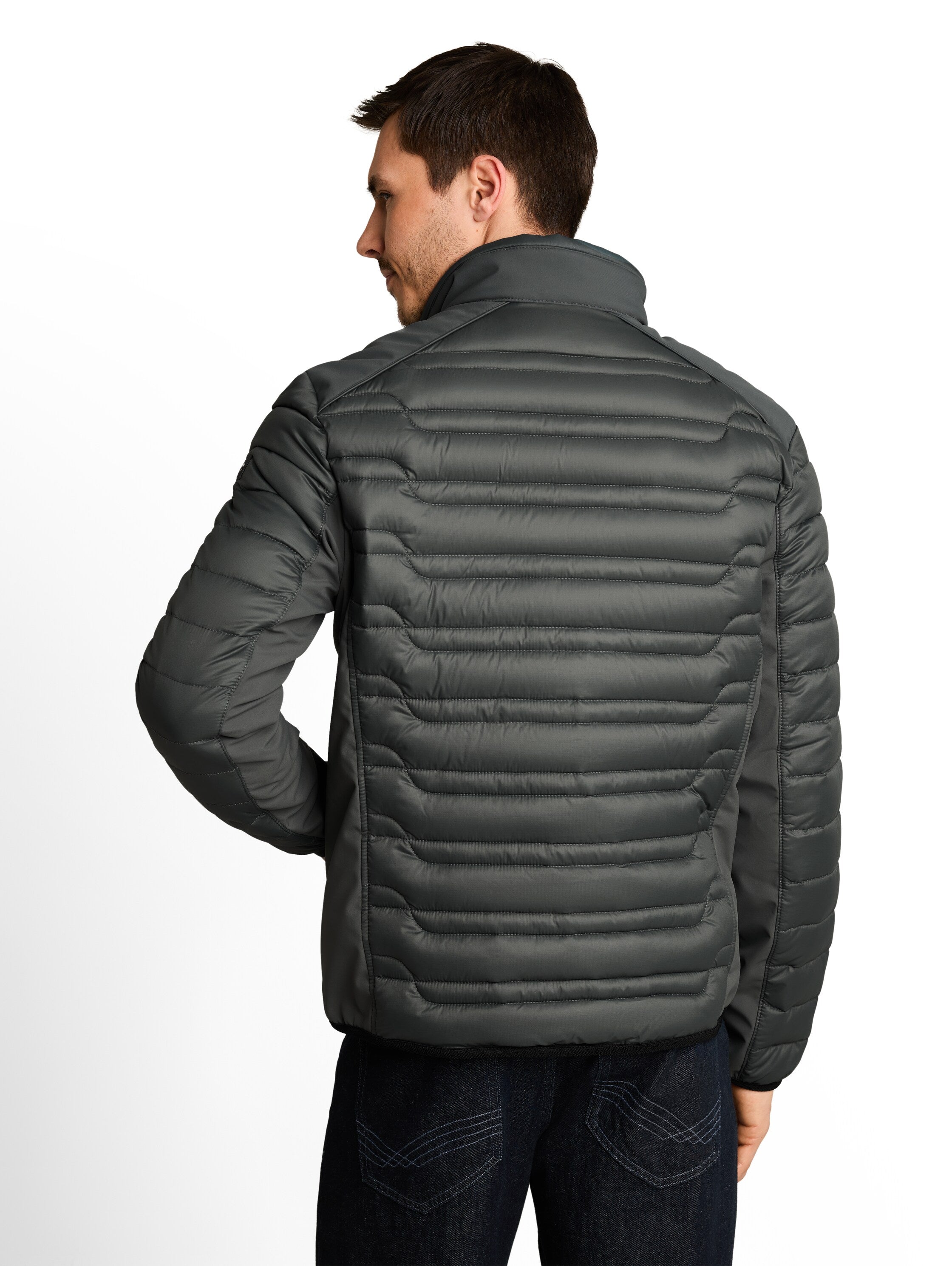 Tom Tailor Darkest Olive Water-Repellent Jacket With Stand-Up Collar & Zip Pockets