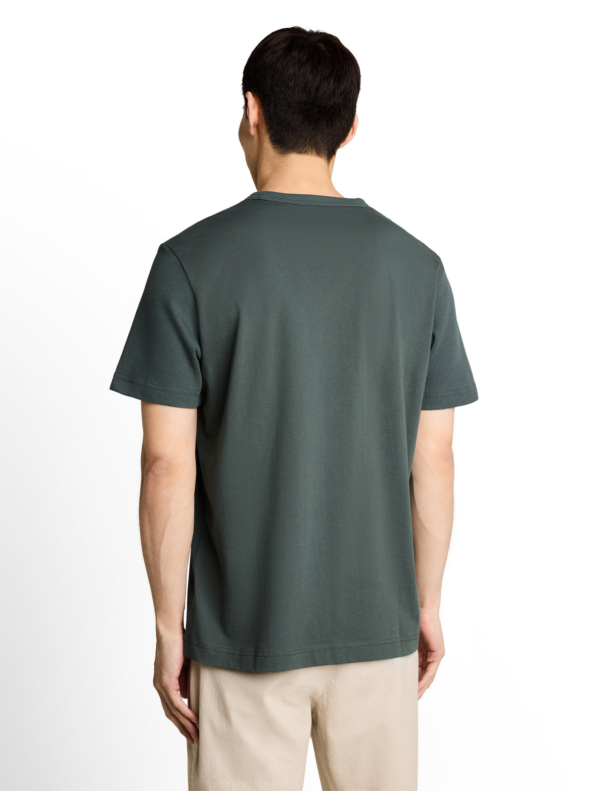 Tom Tailor Darkish Olive Cotton Short Sleeved T-Shirt