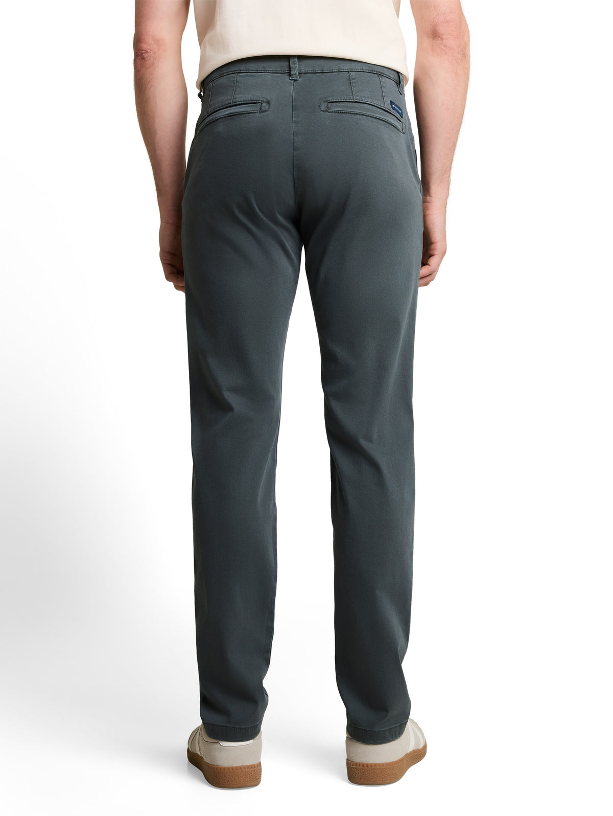 Tom Tailor Dark Olive TTSIMON SLIM Washed-Look Chino Trousers Pant