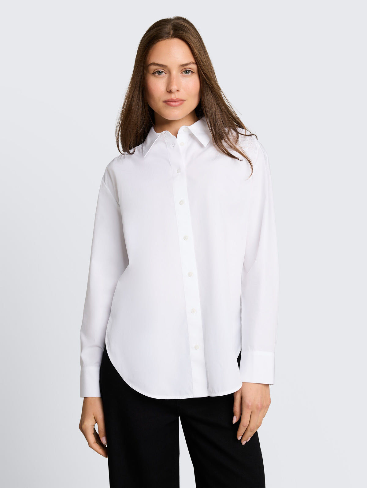 Tom Tailor White Loose Fit Poplin Shirt Blouse