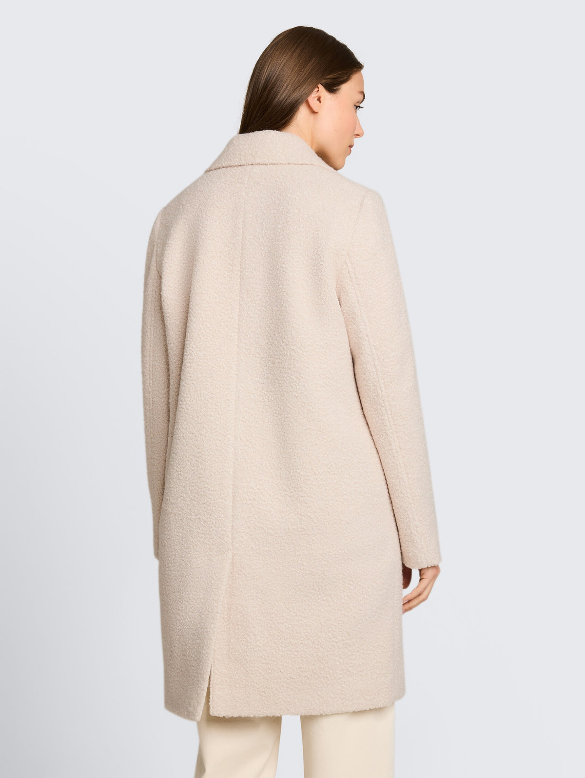 Tom Tailor Beige Structure Coat with lapel Collar
