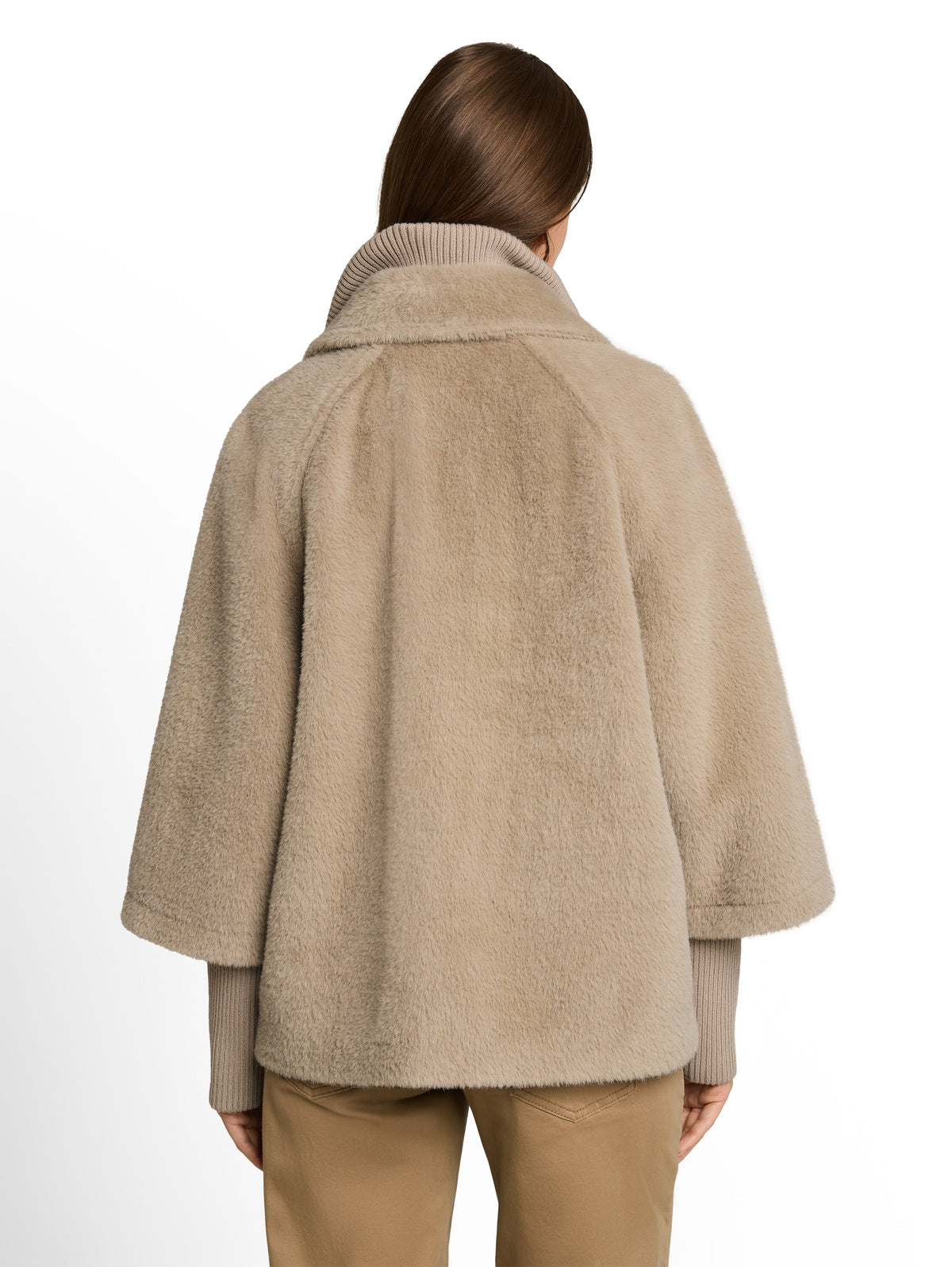 Tom Tailor Beige Cosy Cape Jacket In a 2-in-1 Style