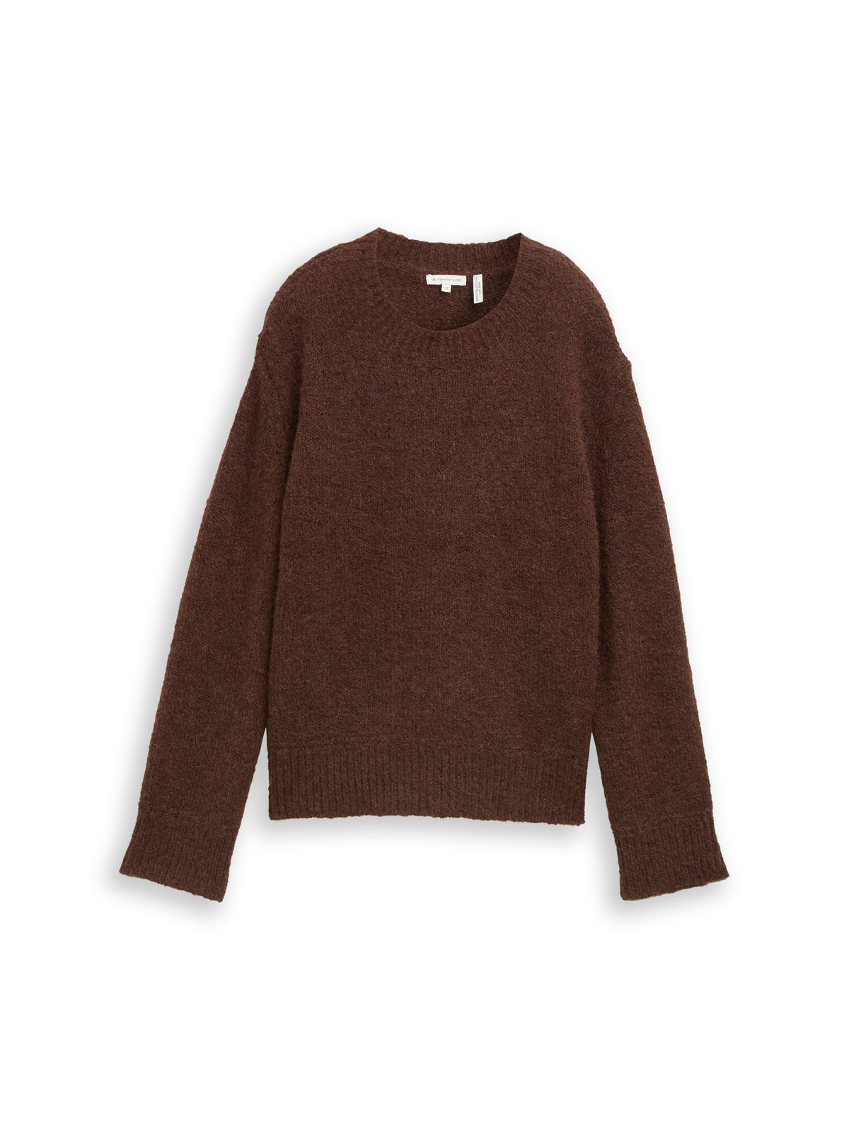 Tom Tailor Dark Brown Knitted Jumper with Wool Blend