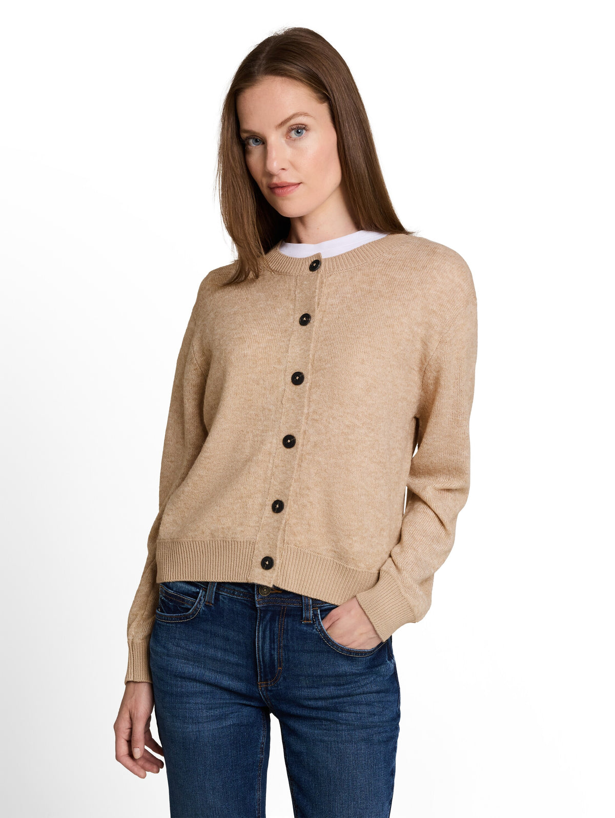 Tom Tailor Long Sleeved Beige Cardigan