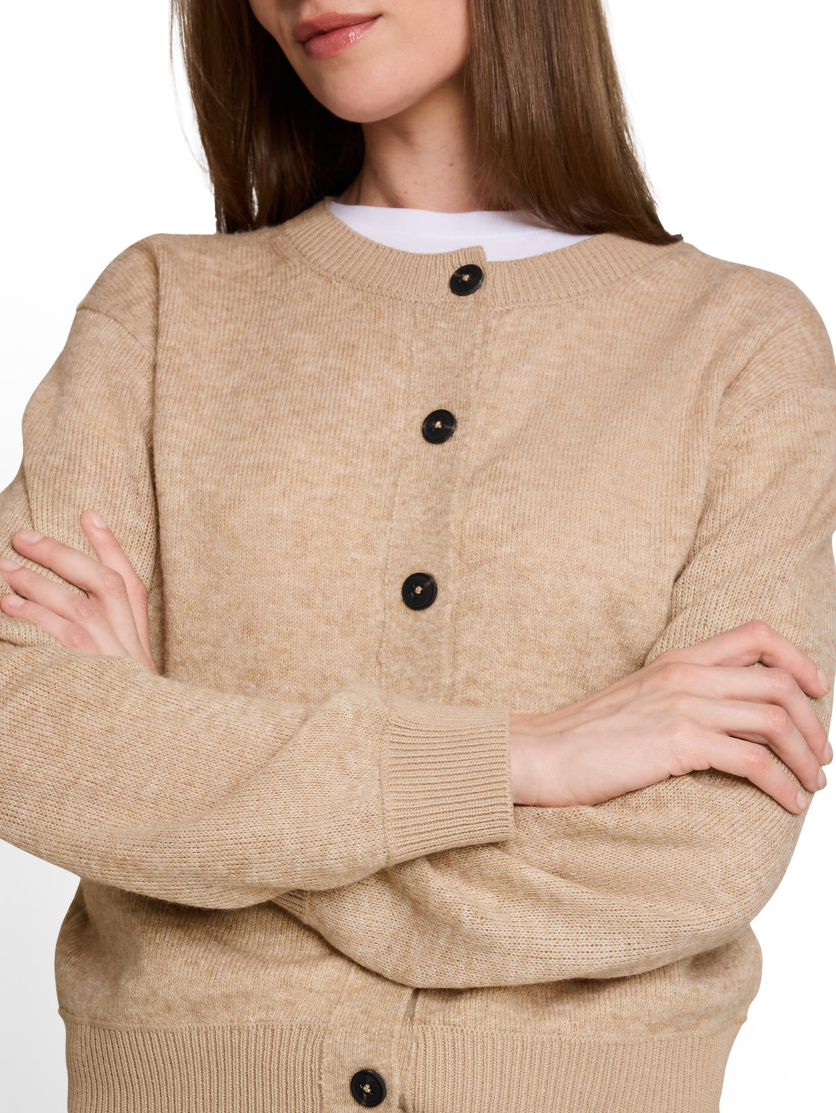 Tom Tailor Long Sleeved Beige Cardigan