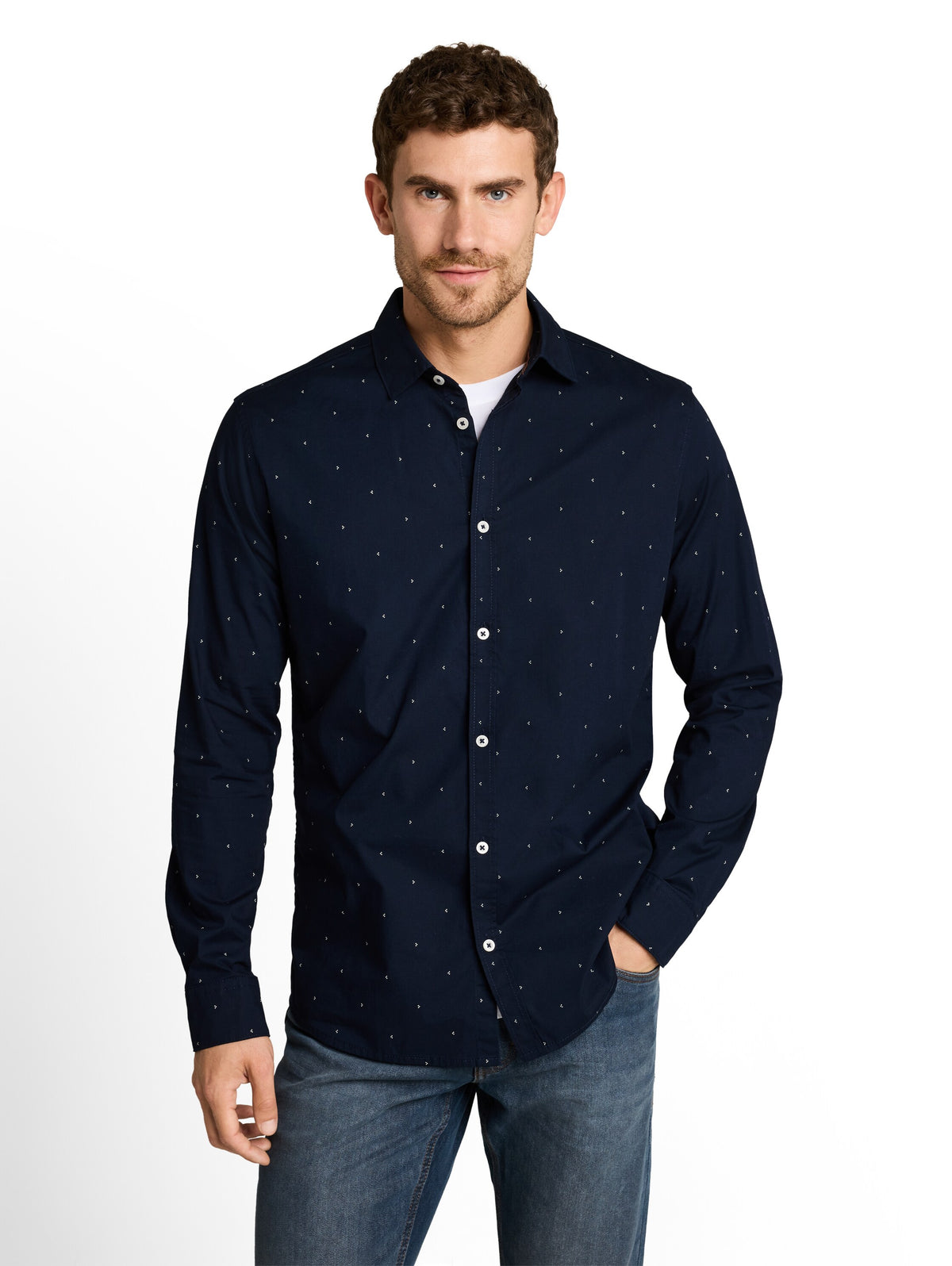 Tom Tailor Blue Fitted shirt with stretch