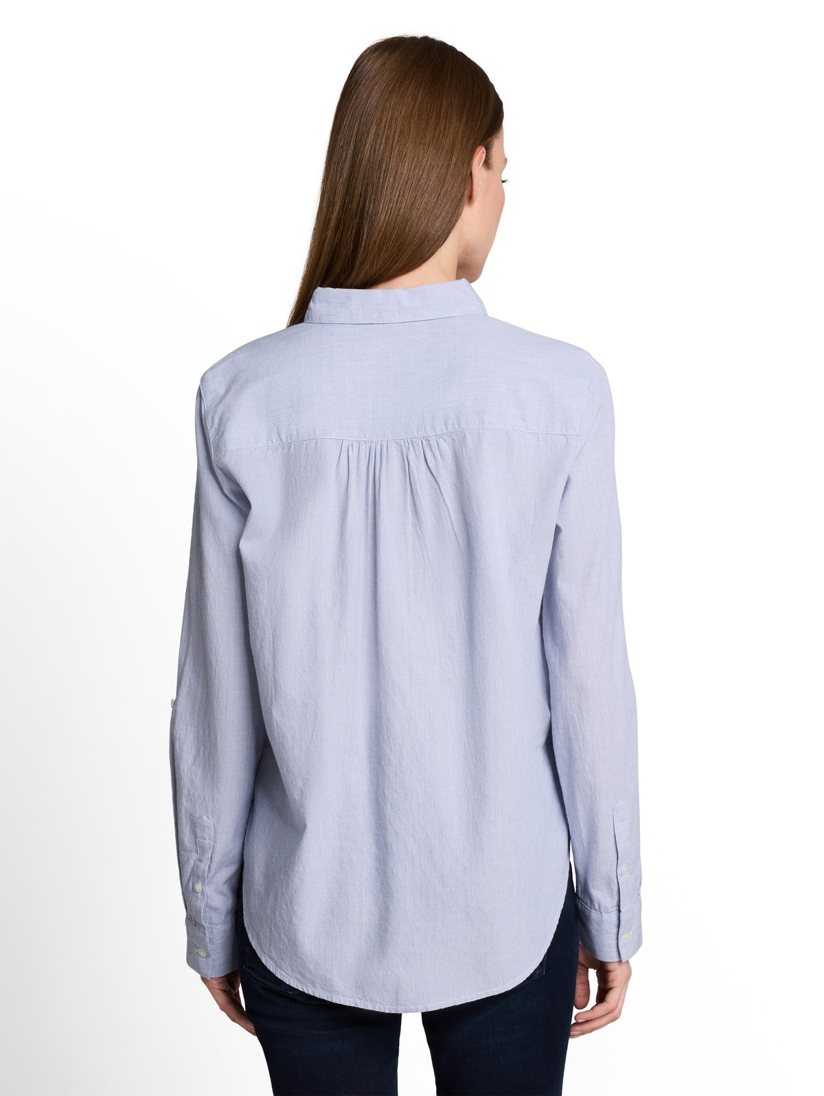 Tom Tailor Light Blue Shirt-Style Top With Turn-Up Feature