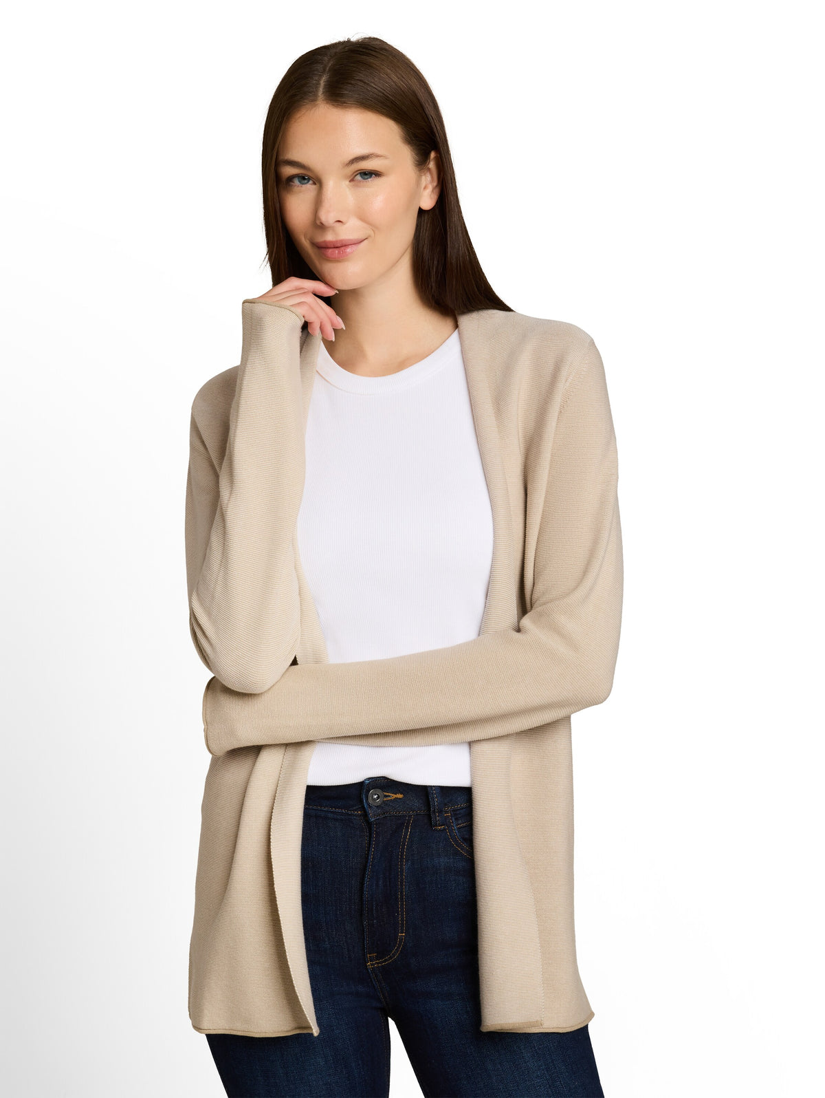 Tom Tailor Light Beige Cotton Cardigan