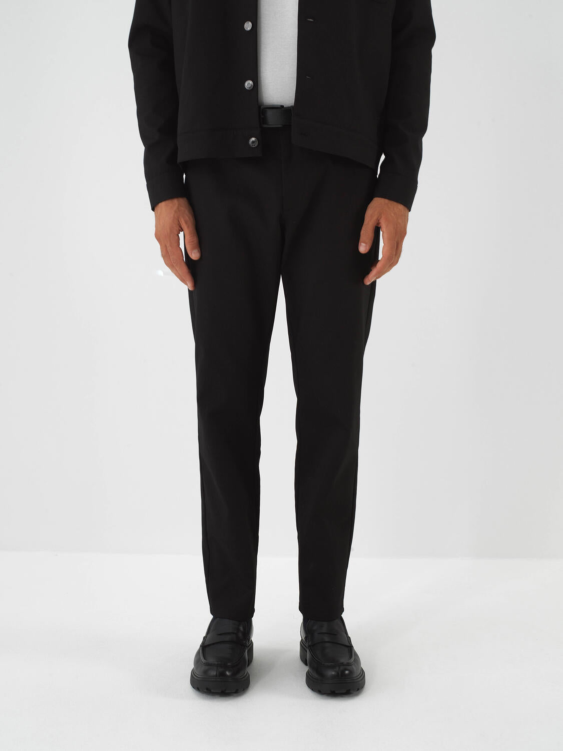 Xint Black Cotton Slim Fit Pant