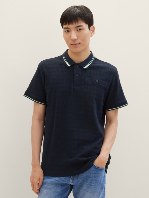 Tom Tailor Navy Polo With Pocket Style