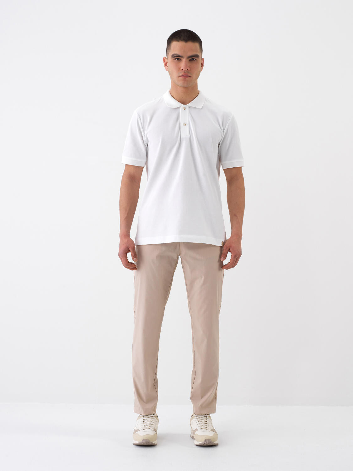 Xint Slim Fit Cotton Beige Jogger Pant
