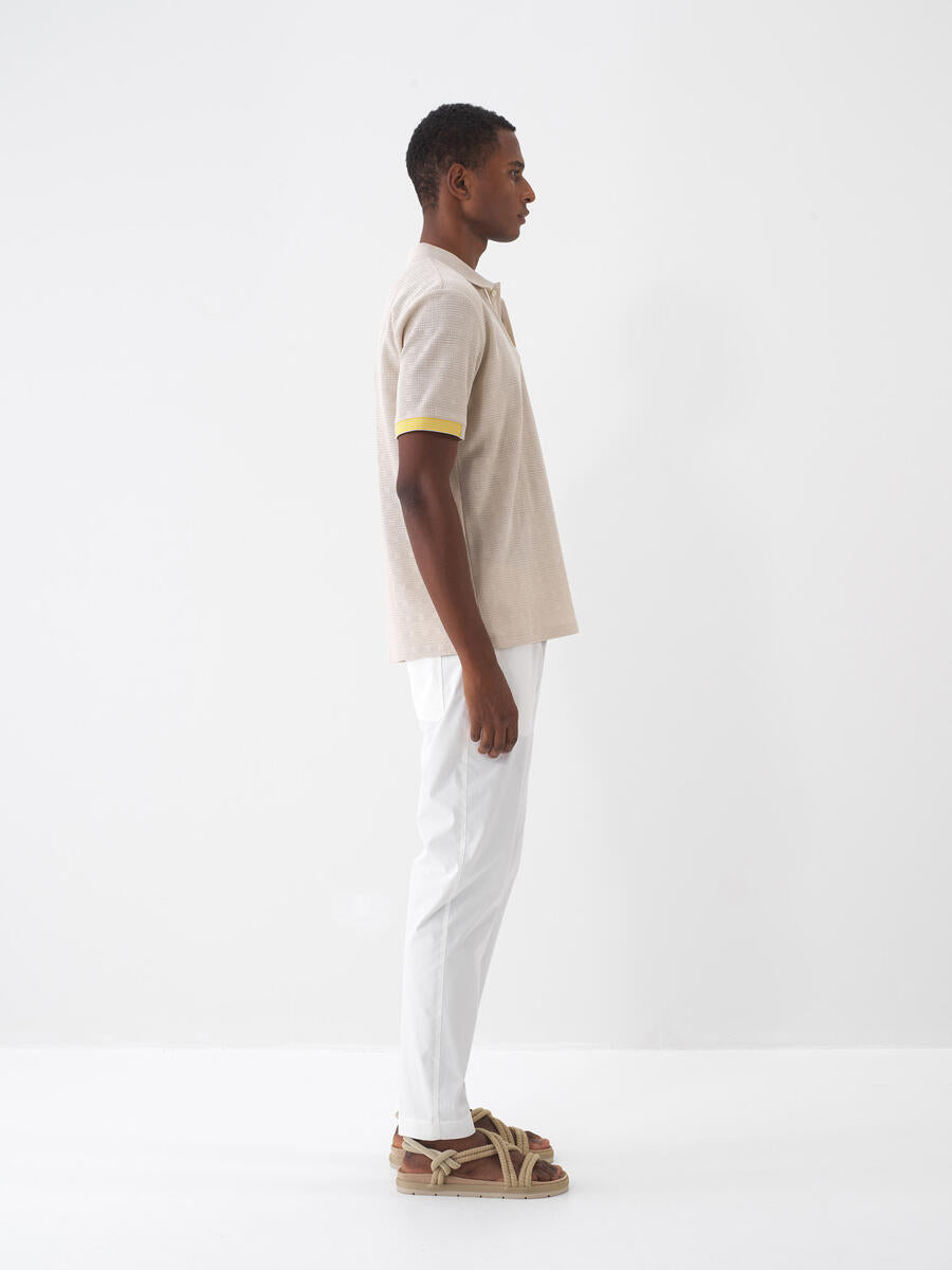 Xint White Regular Fit Cotton Pant