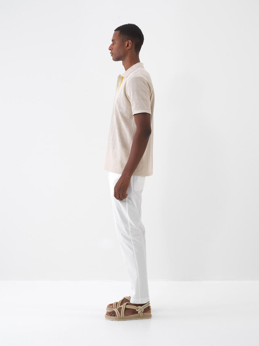 Xint White Regular Fit Cotton Pant