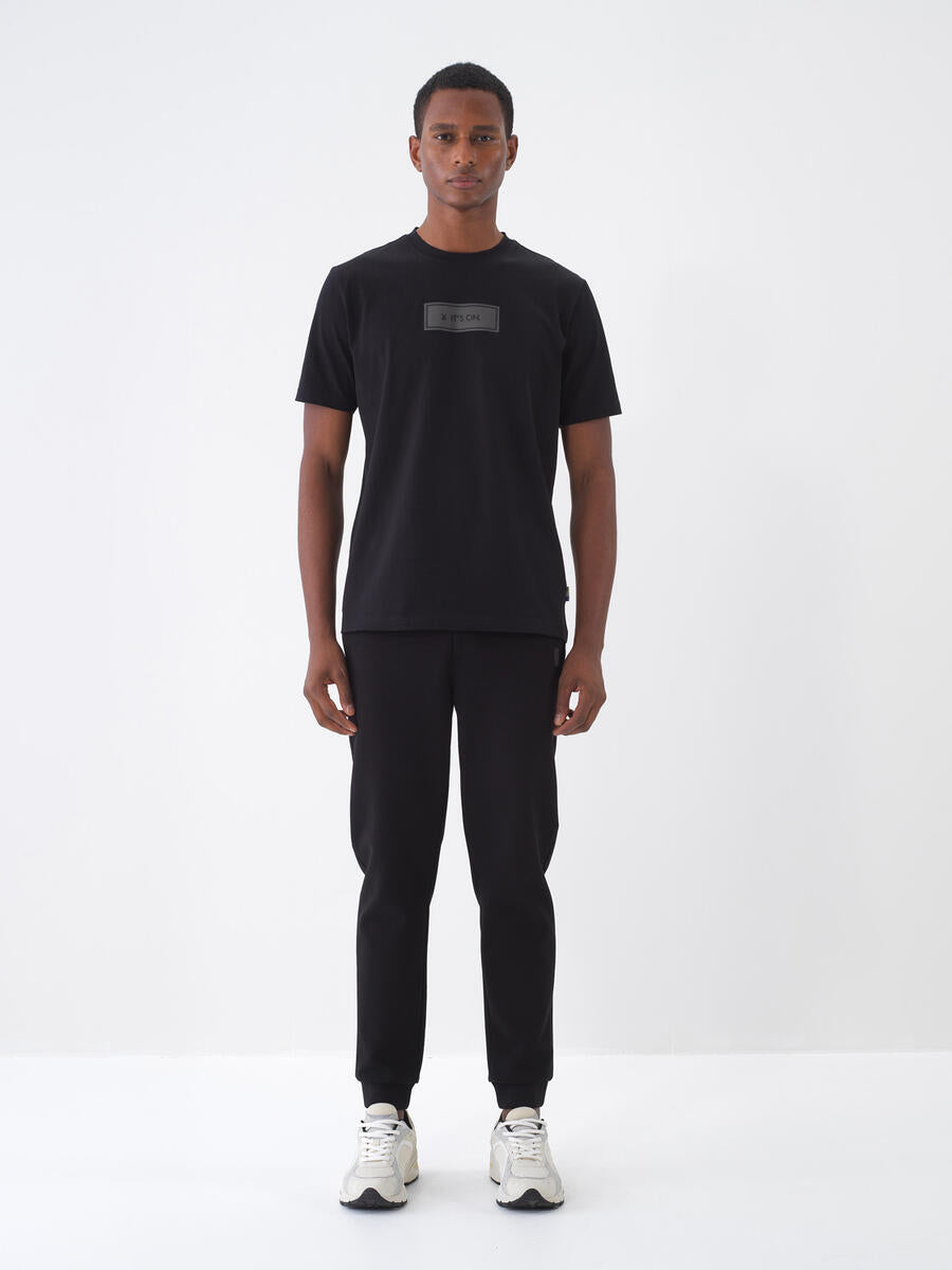 Xint Black Regular Fit Cotton Jogging