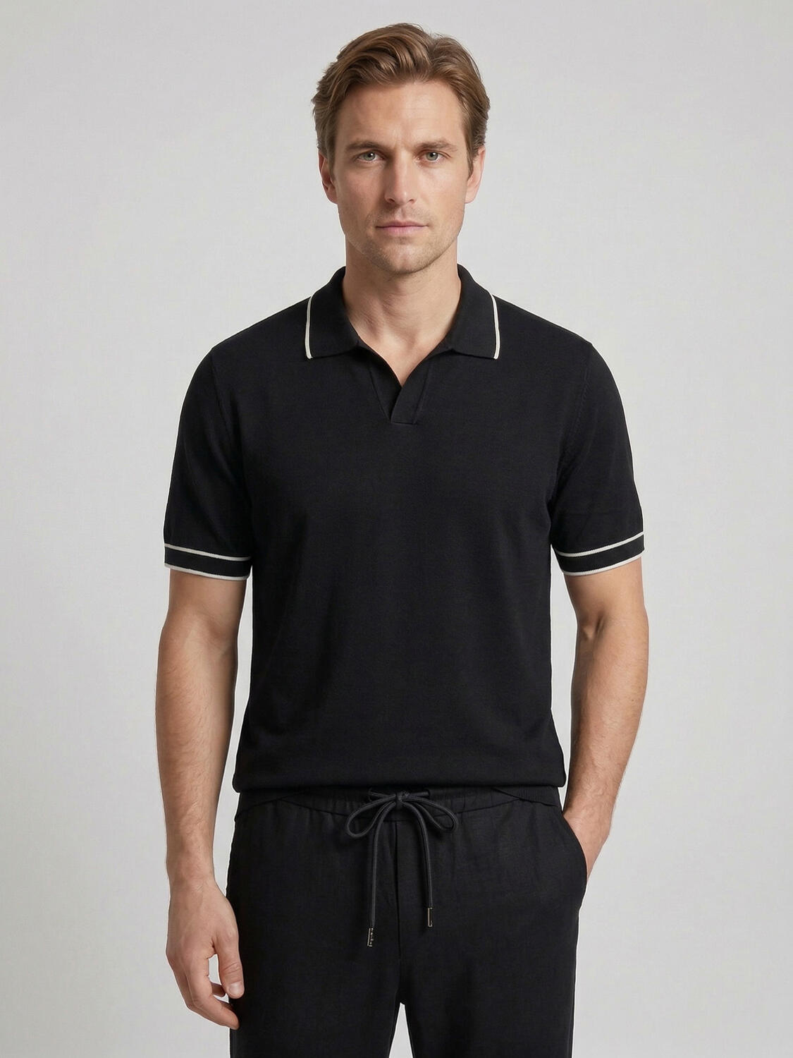 Xint Black Polo