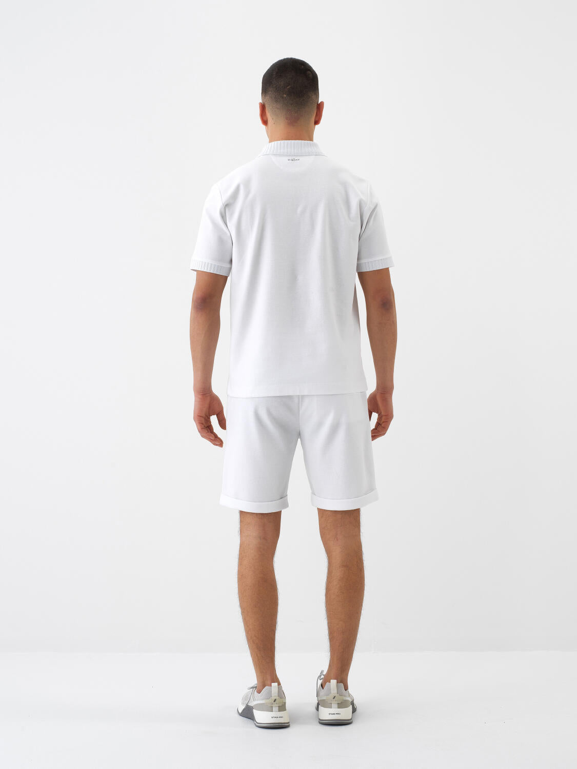 Xint White Cotton Short With Elastic Waist