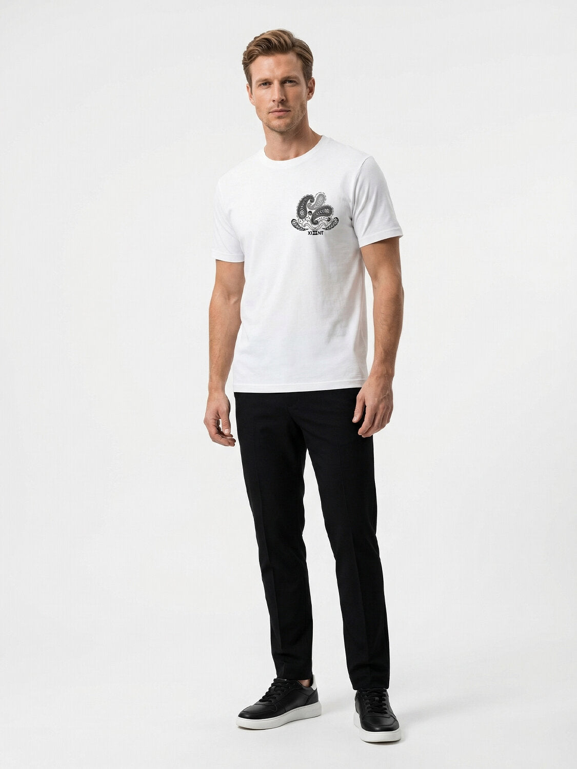 Xint White Printed Short Sleeved T-Shirt