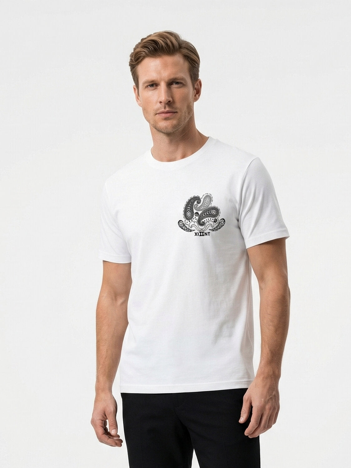 Xint White Printed Short Sleeved T-Shirt