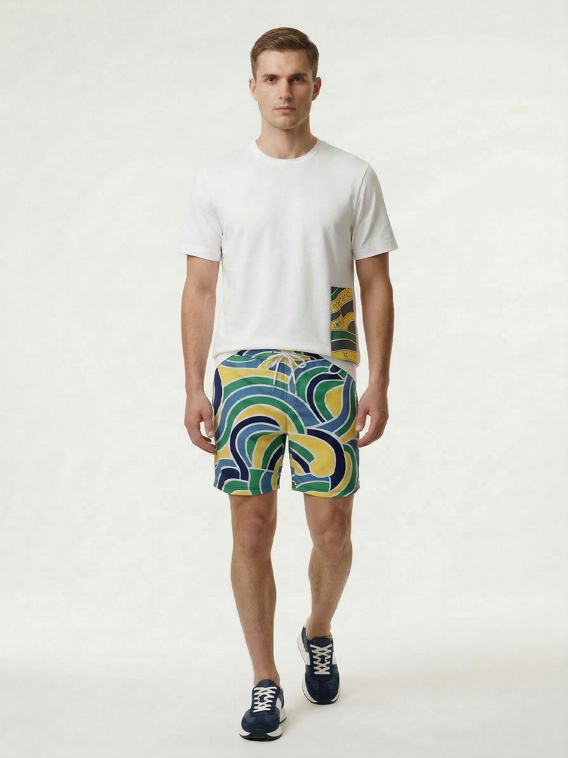 Xint White Cotton Printed Design T-Shirt