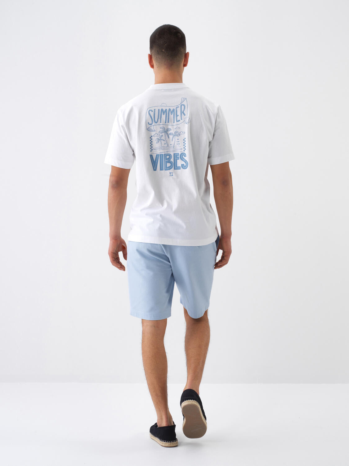 Xint White Regular Fit T-shirt With Back Design