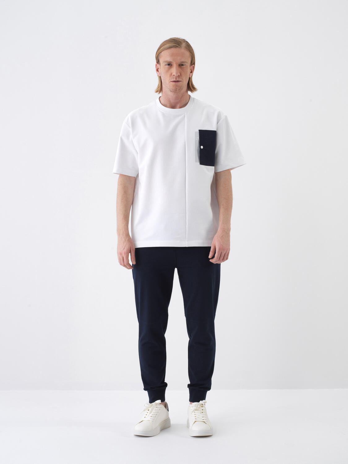 Xint White Cotton T-shirt With Chest Pocket